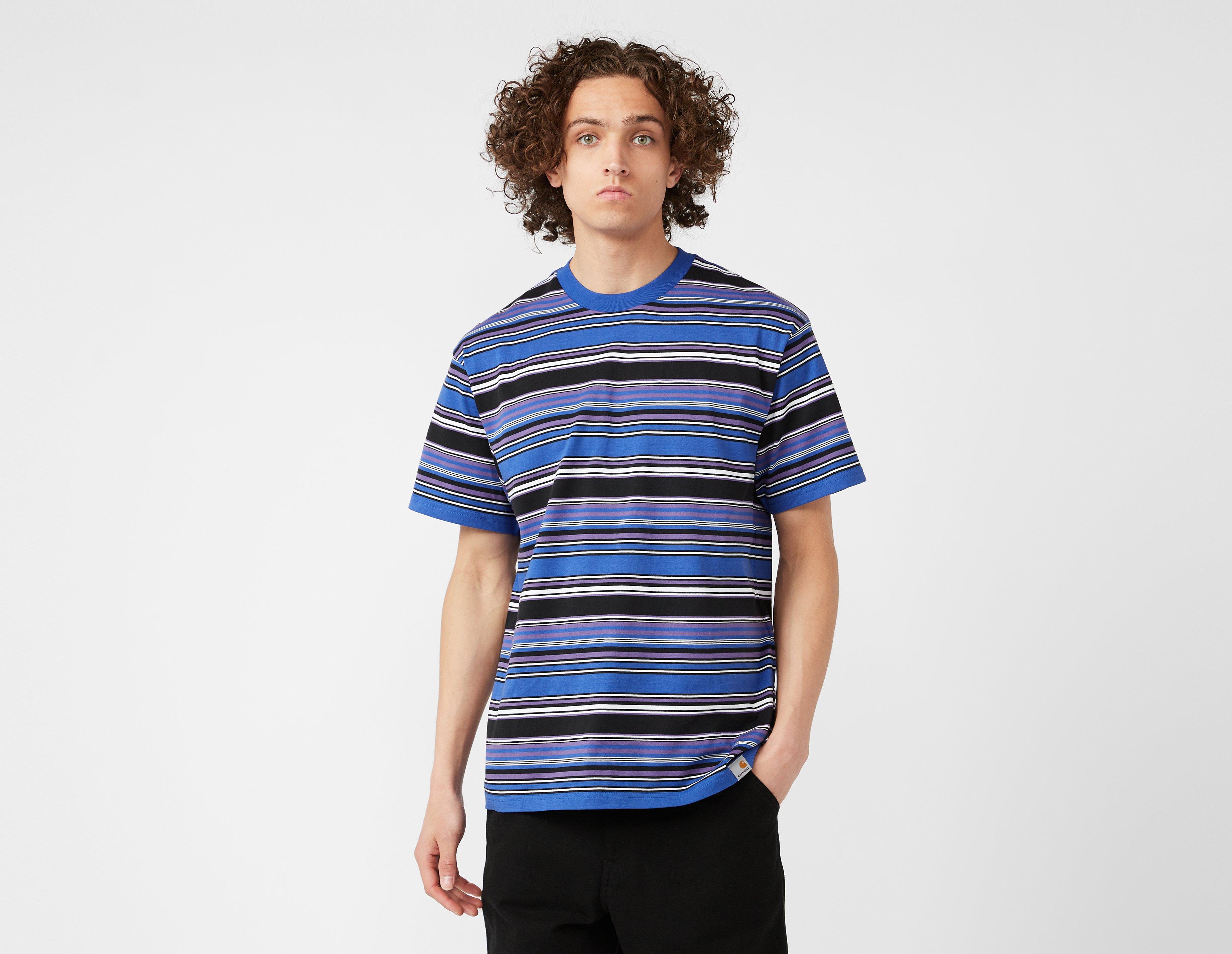 Débardeurs T-shirts sans manche Garçon Argenté - Blue Carhartt WIP Lafferty Striped T - | Shirt