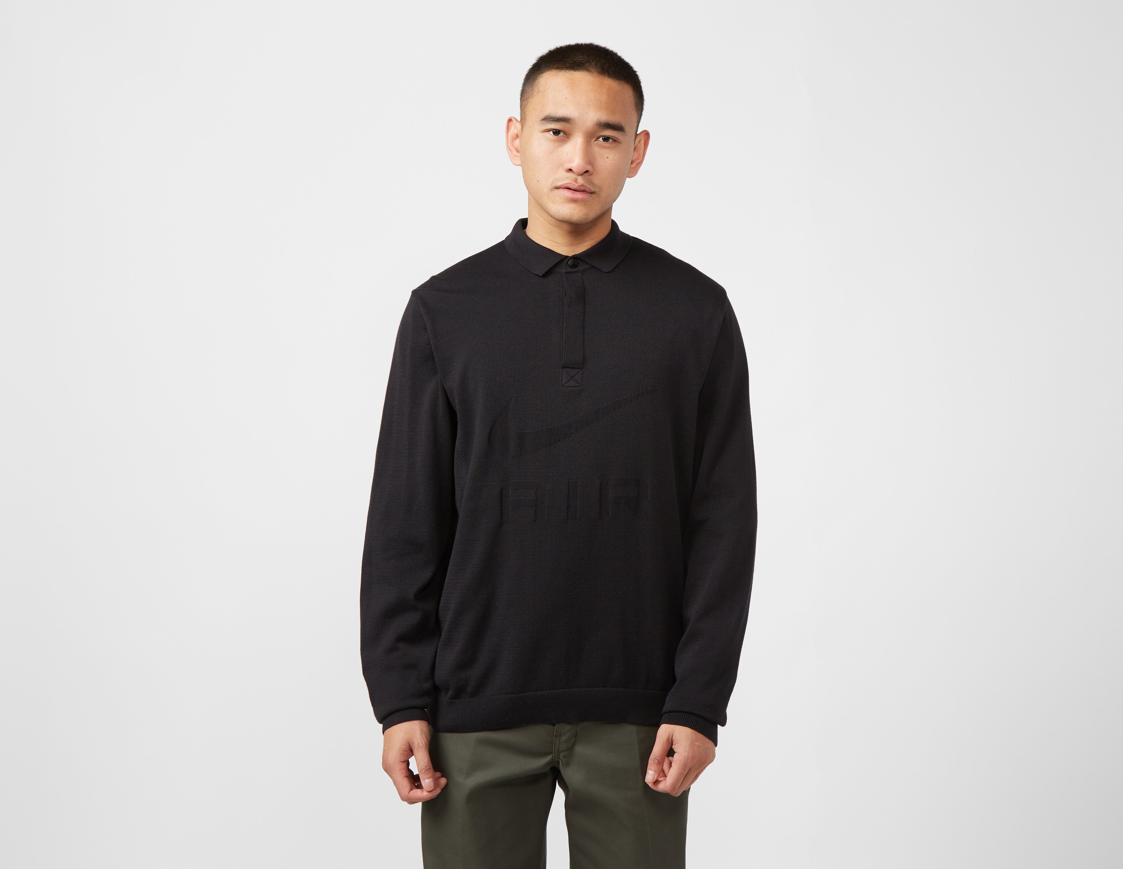 Black Nike Air Long-Sleeve Polo | size?