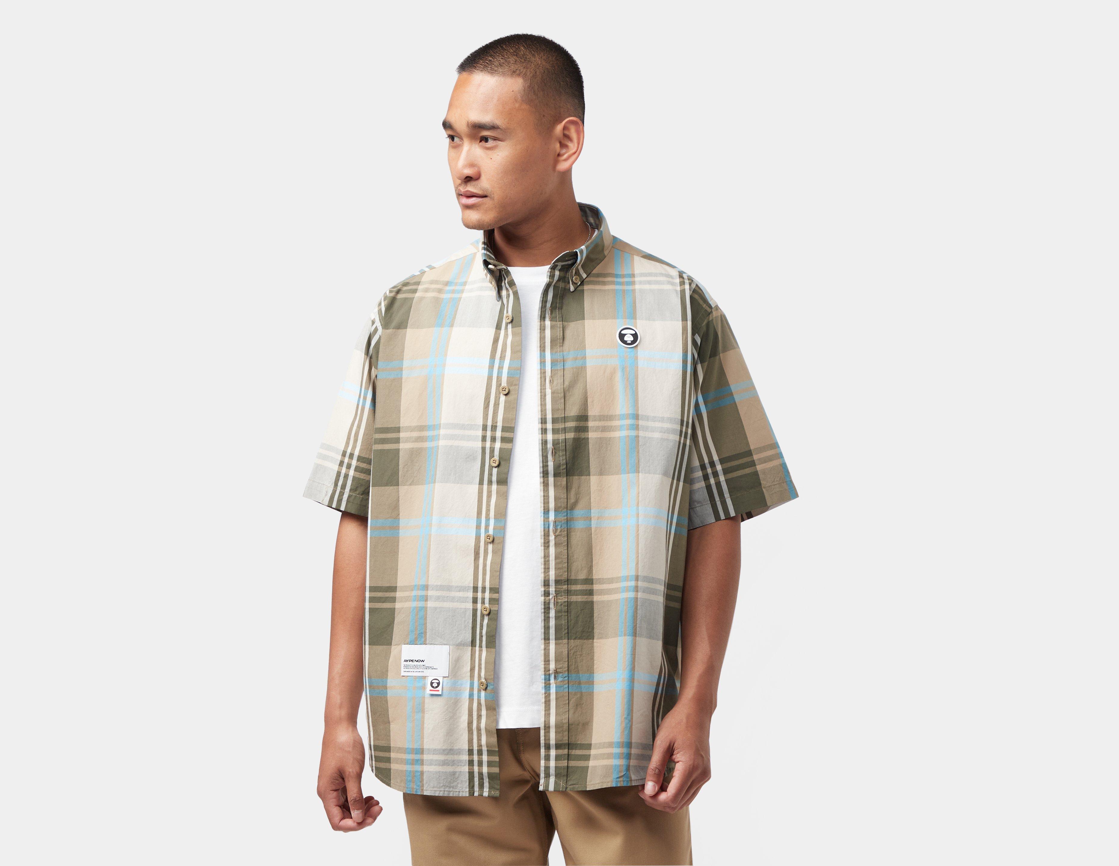 AAPE by A Bathing Ape Orange Plaid Shirt