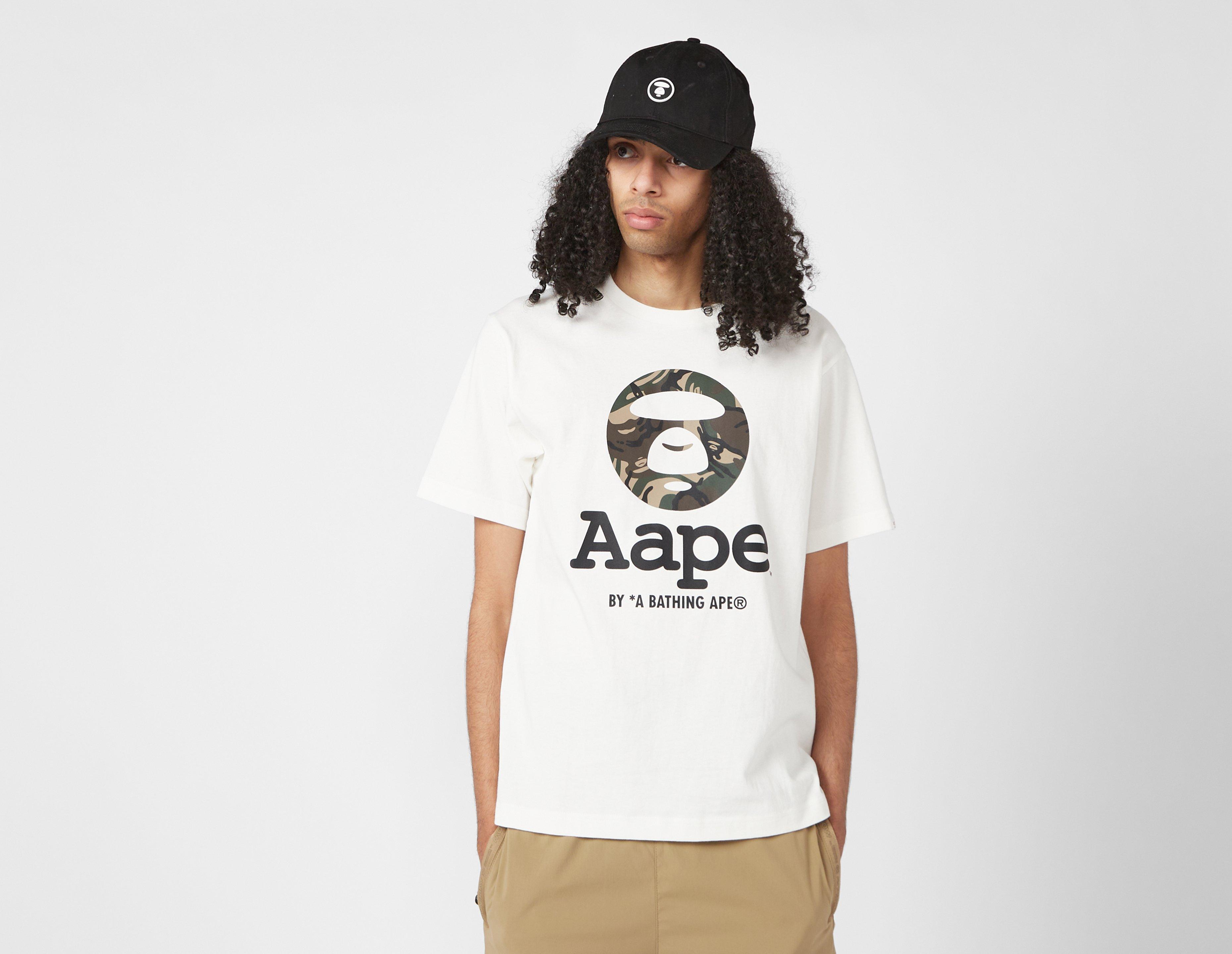AAPE by *A Bathing Ape logo-print Baseball Shirt - Grey
