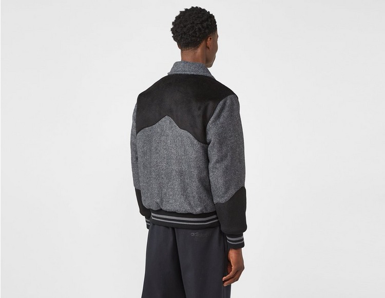 ICECREAM Western Brand-Applique Woven Varsity Jacket