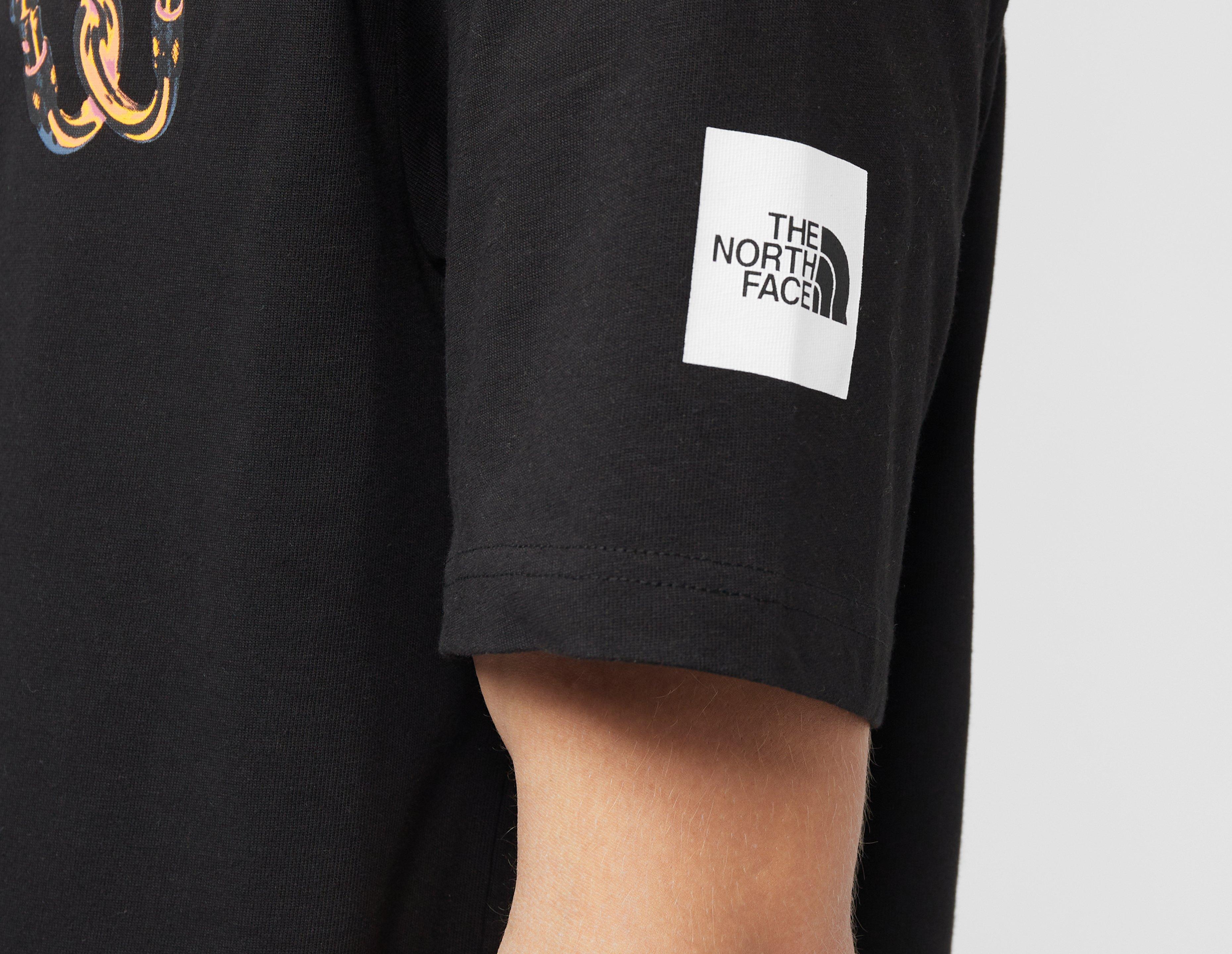 North face black store label t shirt