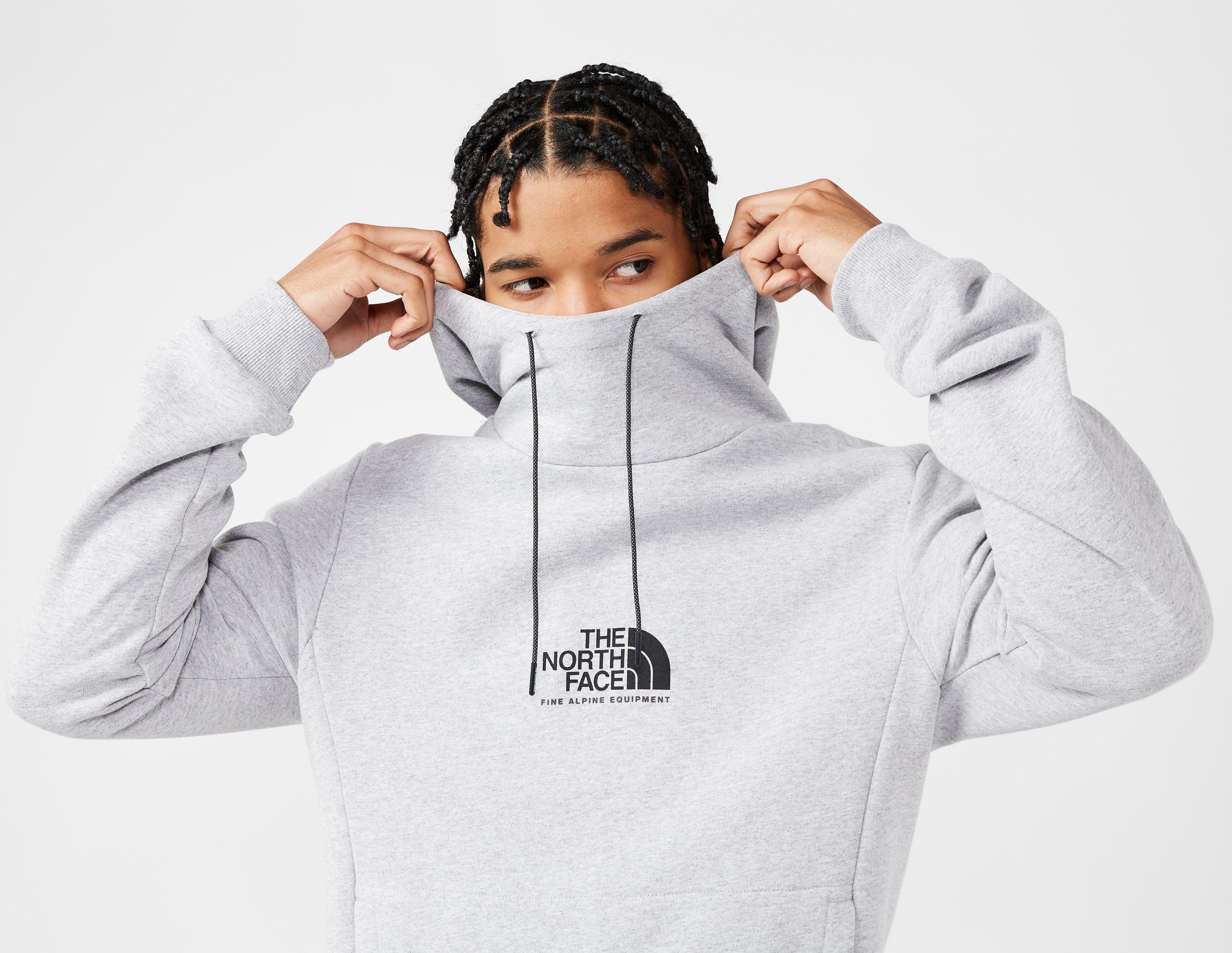 The north face online fine alpine hoodie grey