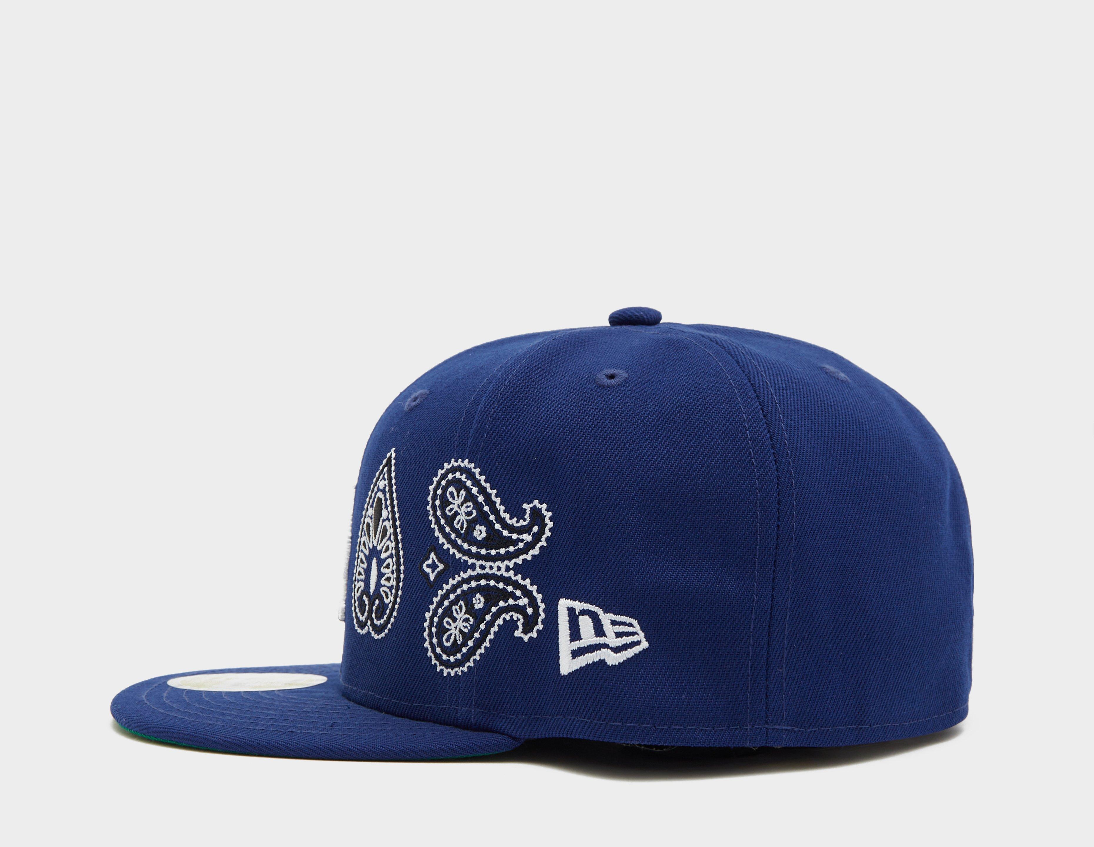 Vintage - Men - New Era LA Dodgers Printed Panel Fitted Cap - Navy/Baby Blue