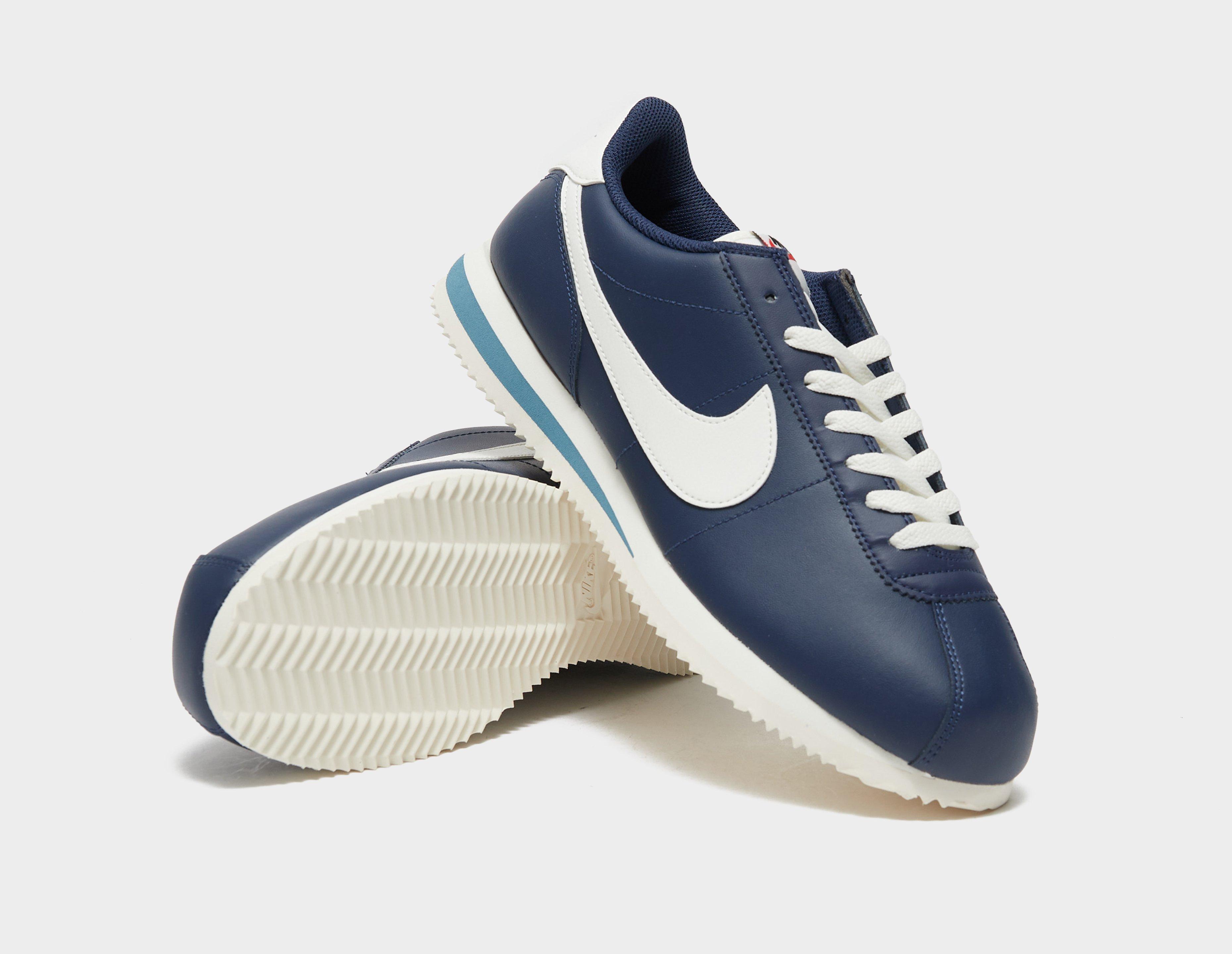 Nike cortez azul outlet y blanco