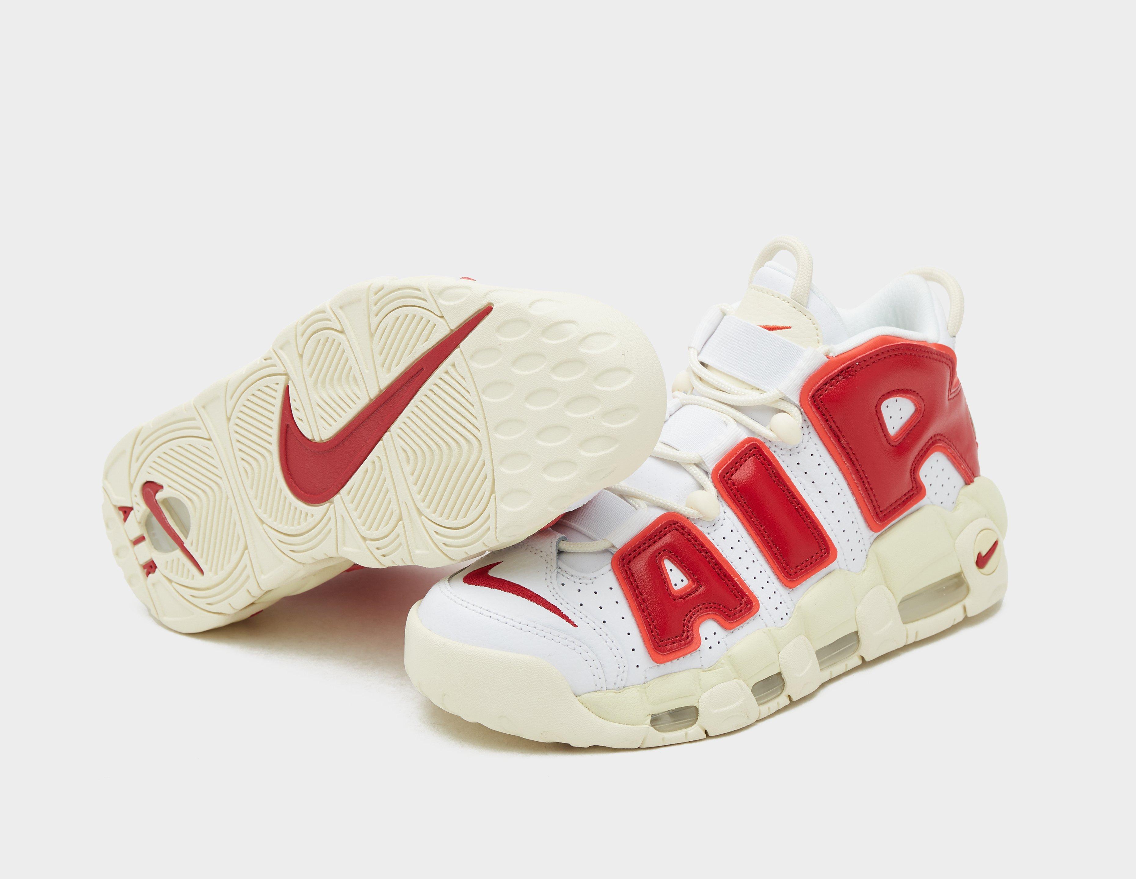 Nike air uptempo blanche et clearance rouge