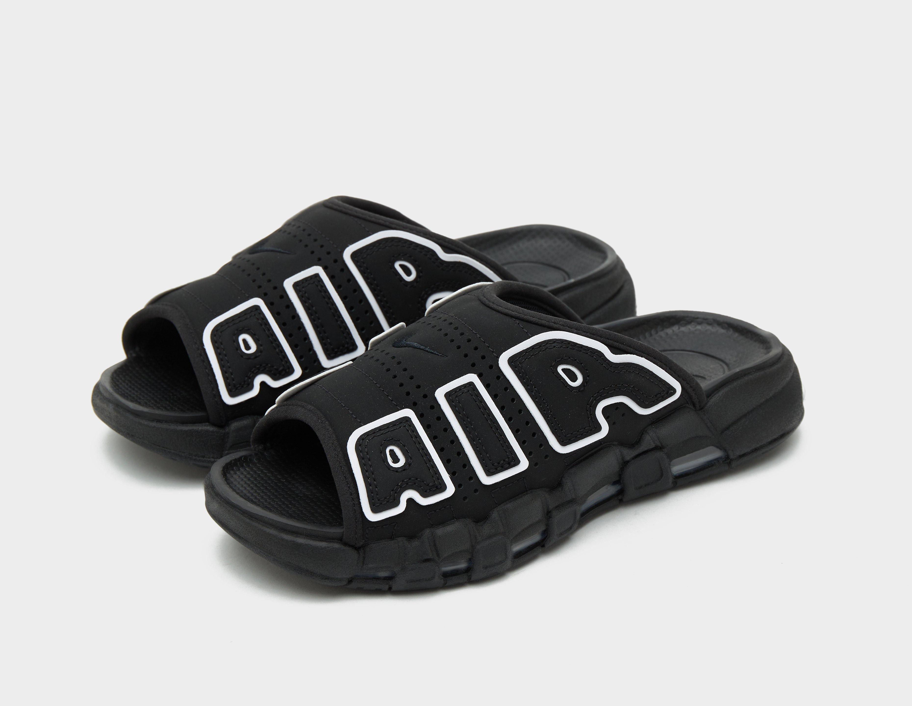 Black Nike Air More Uptempo Slides Women's | size?