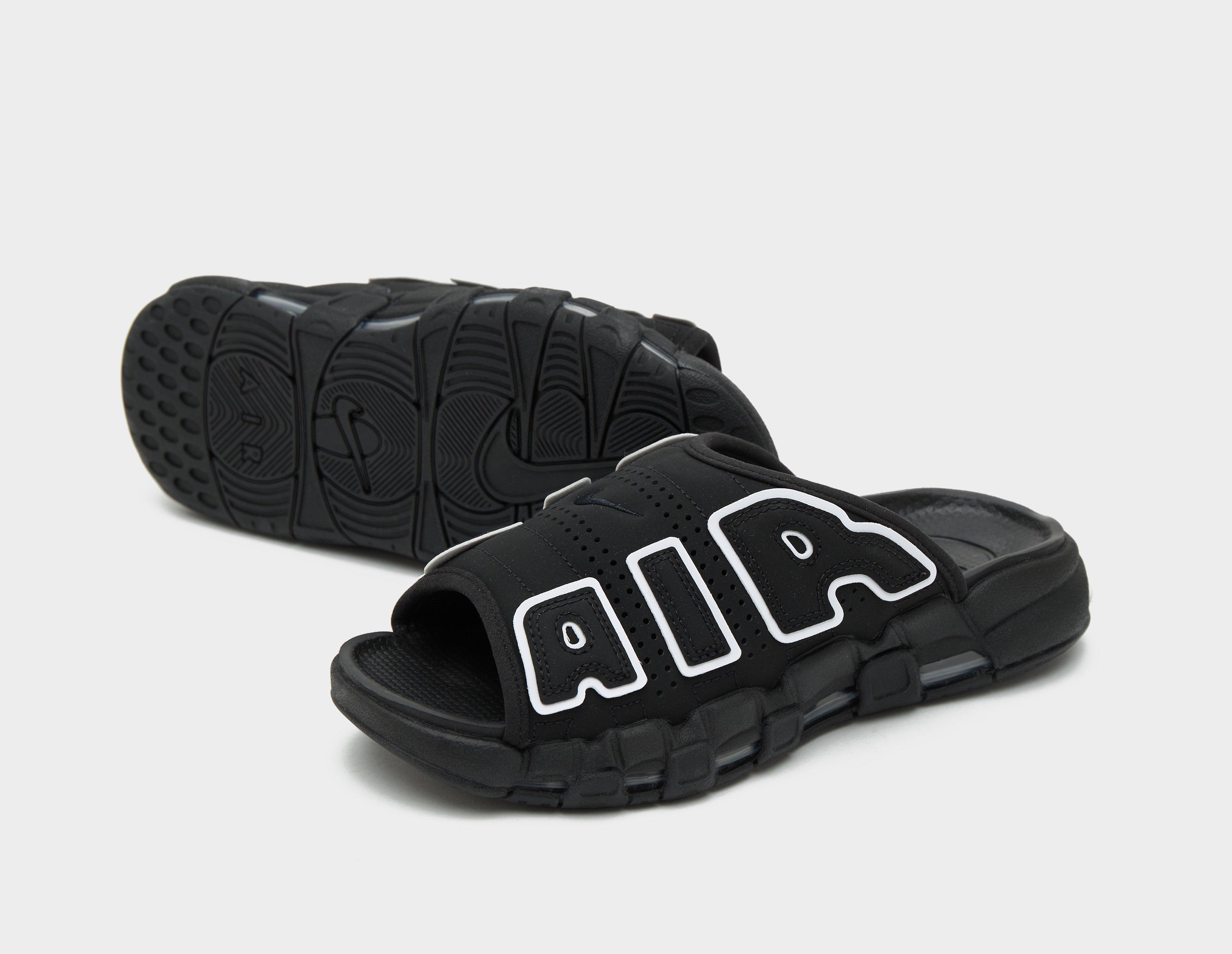 Black Nike Air More Uptempo Slides Women's | size?