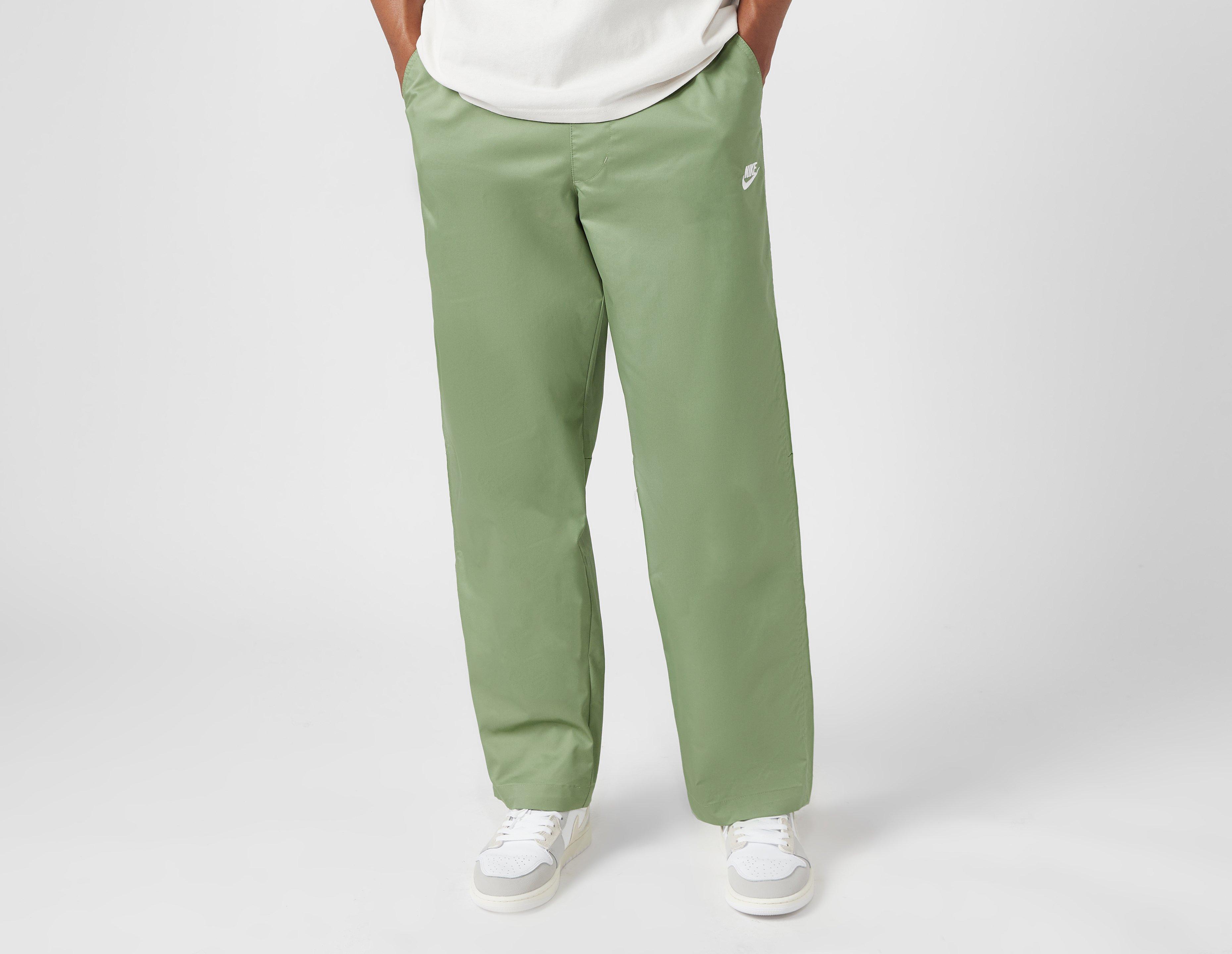 Green Nike Club Woven Straight Leg Pants