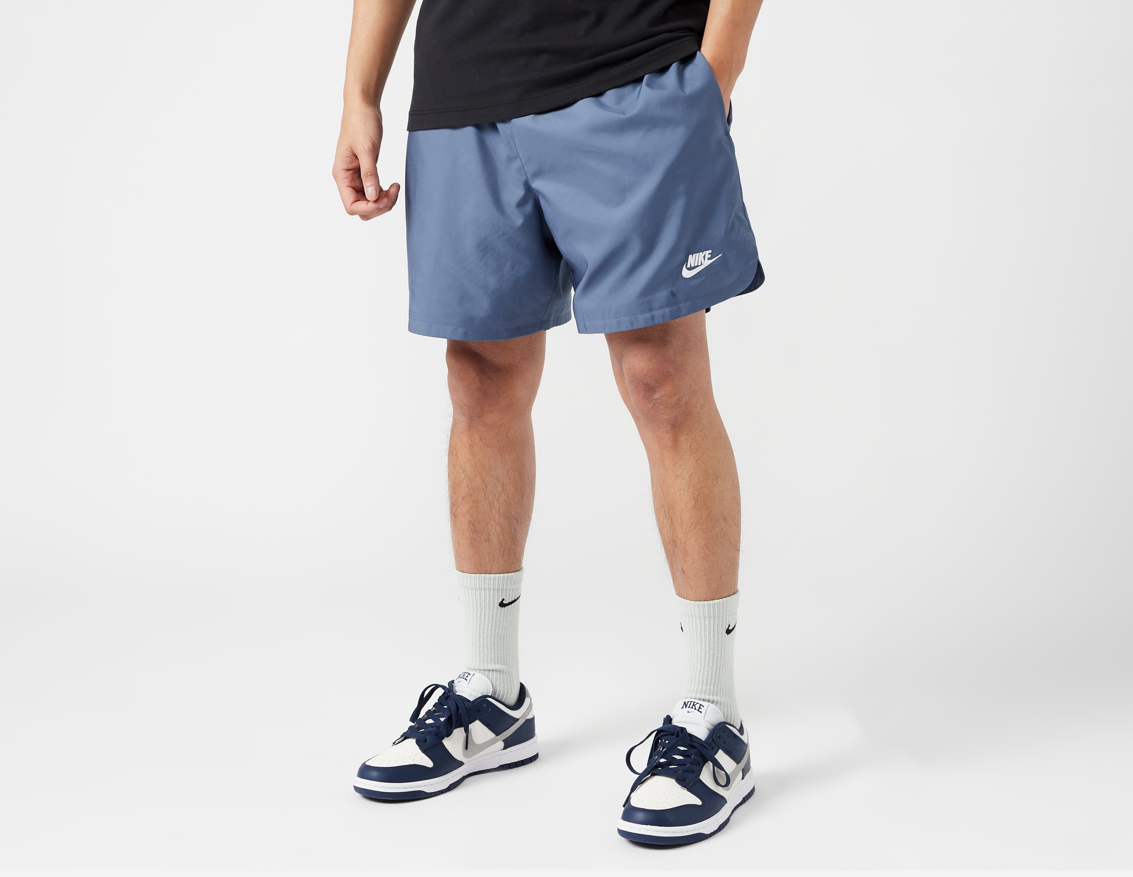 nike sport essentials woven lined flow shorts, blue