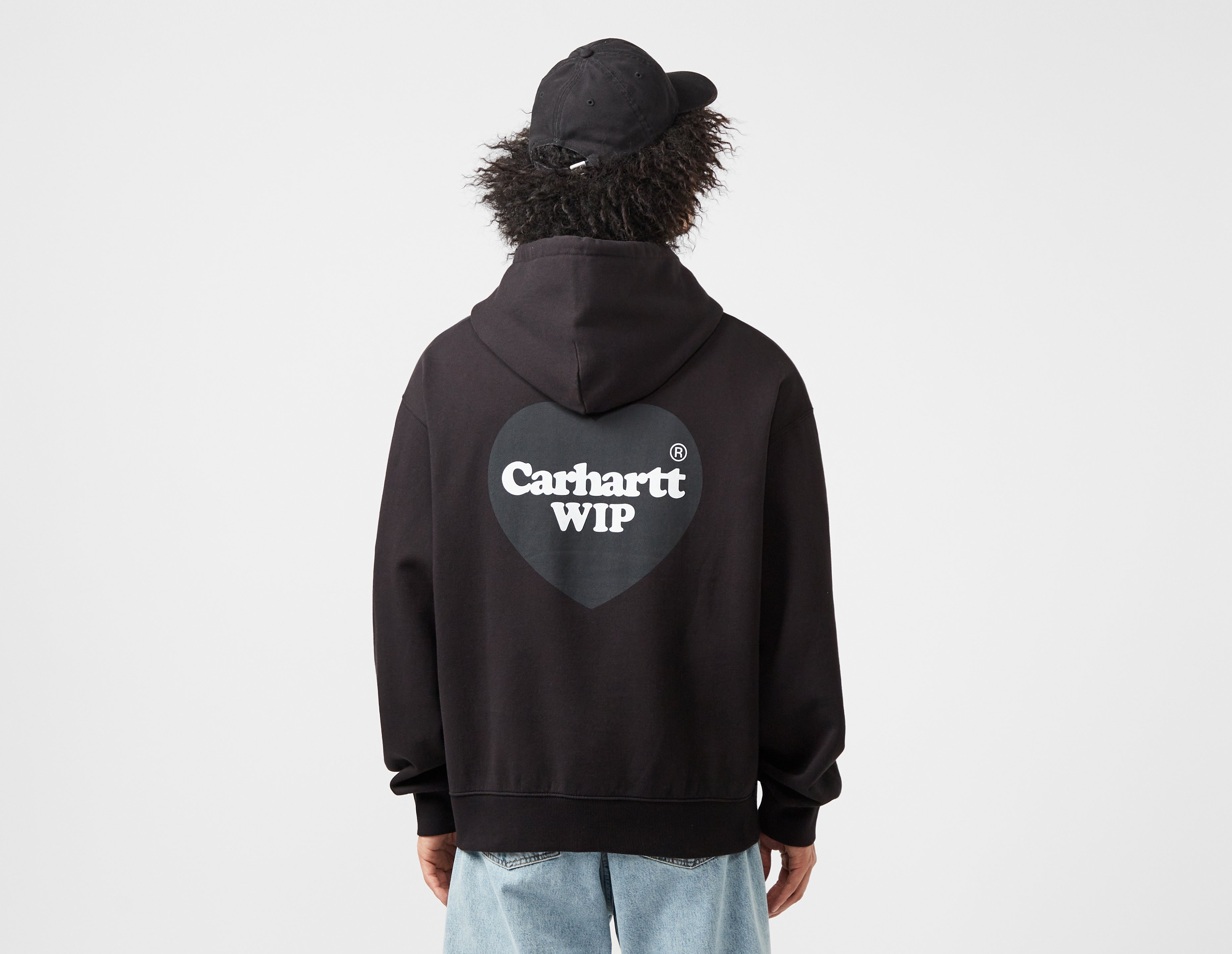 Black Carhartt WIP Heart Patch Hoodie | D 6.6.44 Leather Jackets