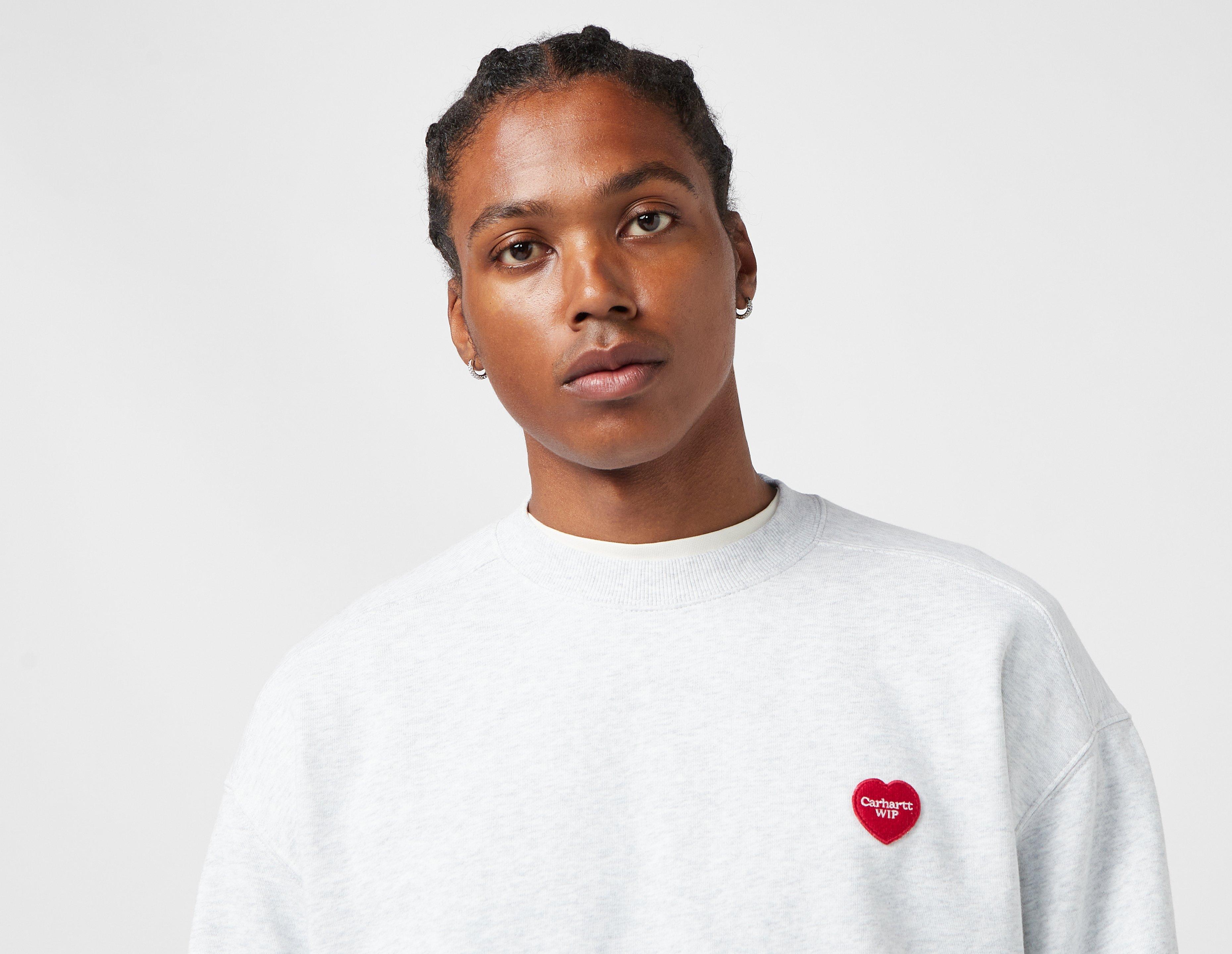 Grey Carhartt WIP Heart Patch Sweatshirt | men polo-shirts Kids