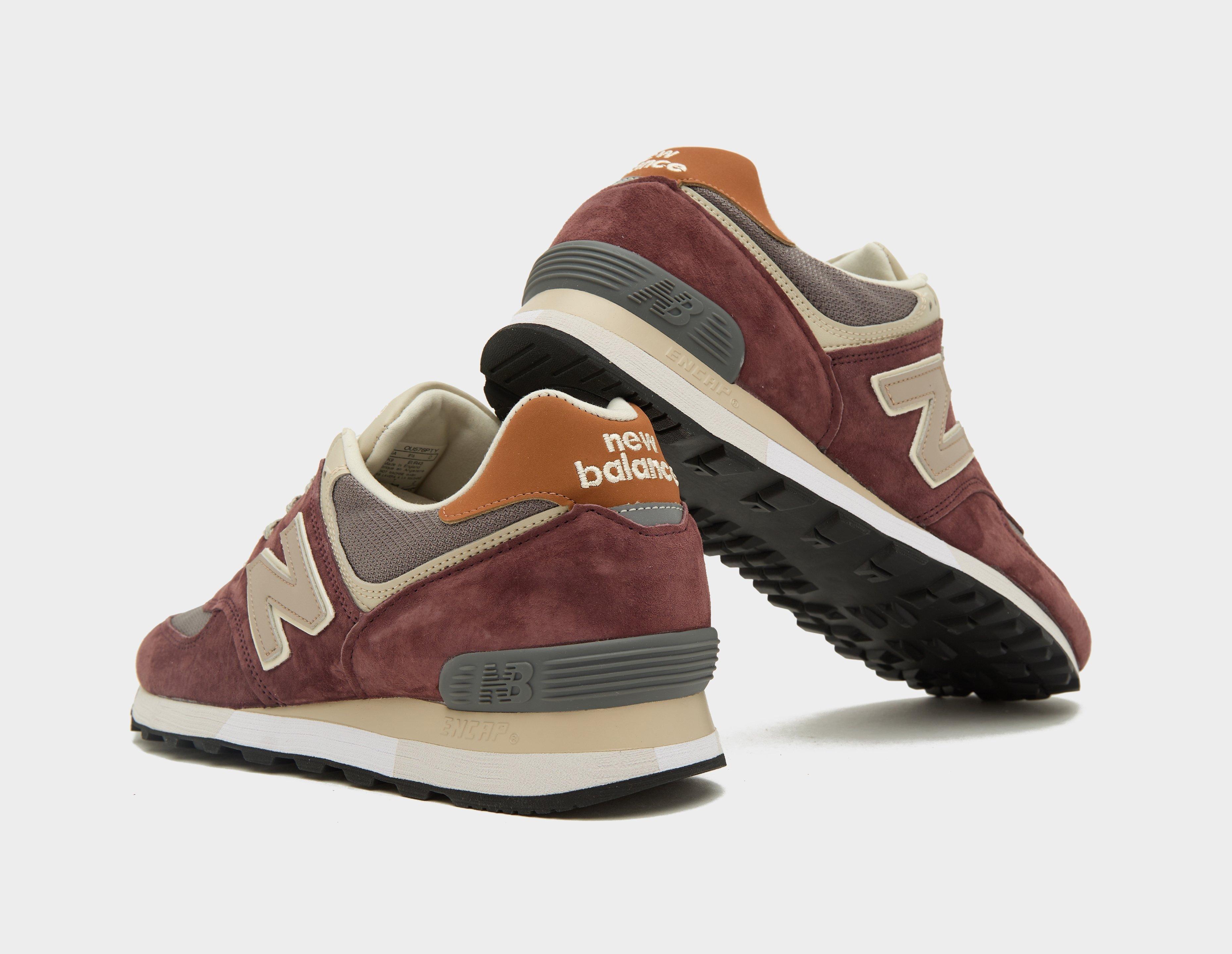 New balance 576 hot sale brown leather trainers