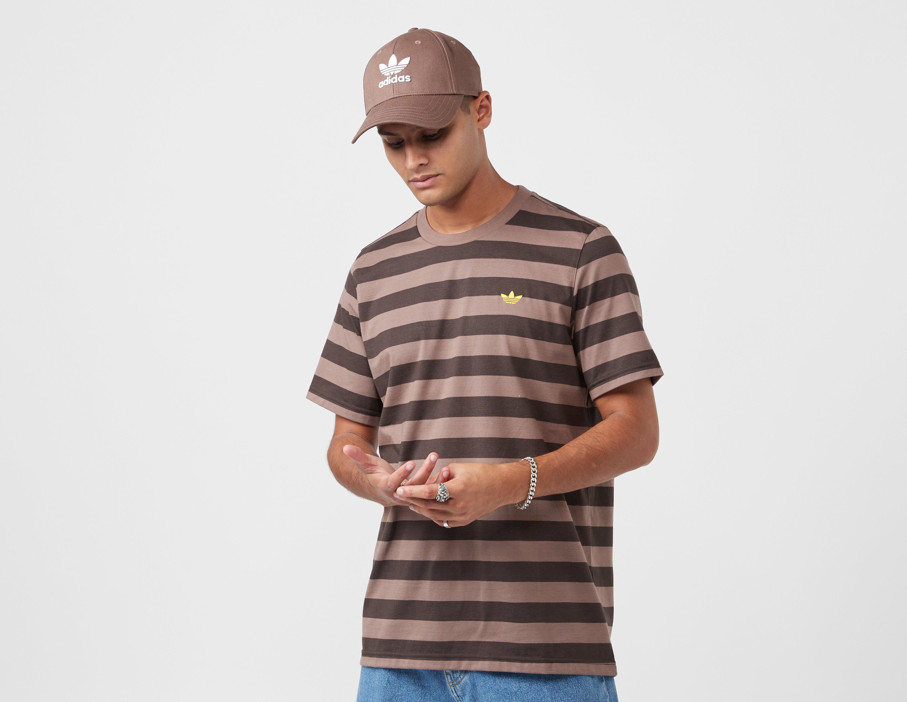 Brown adidas Originals Striped T-Shirt | size?