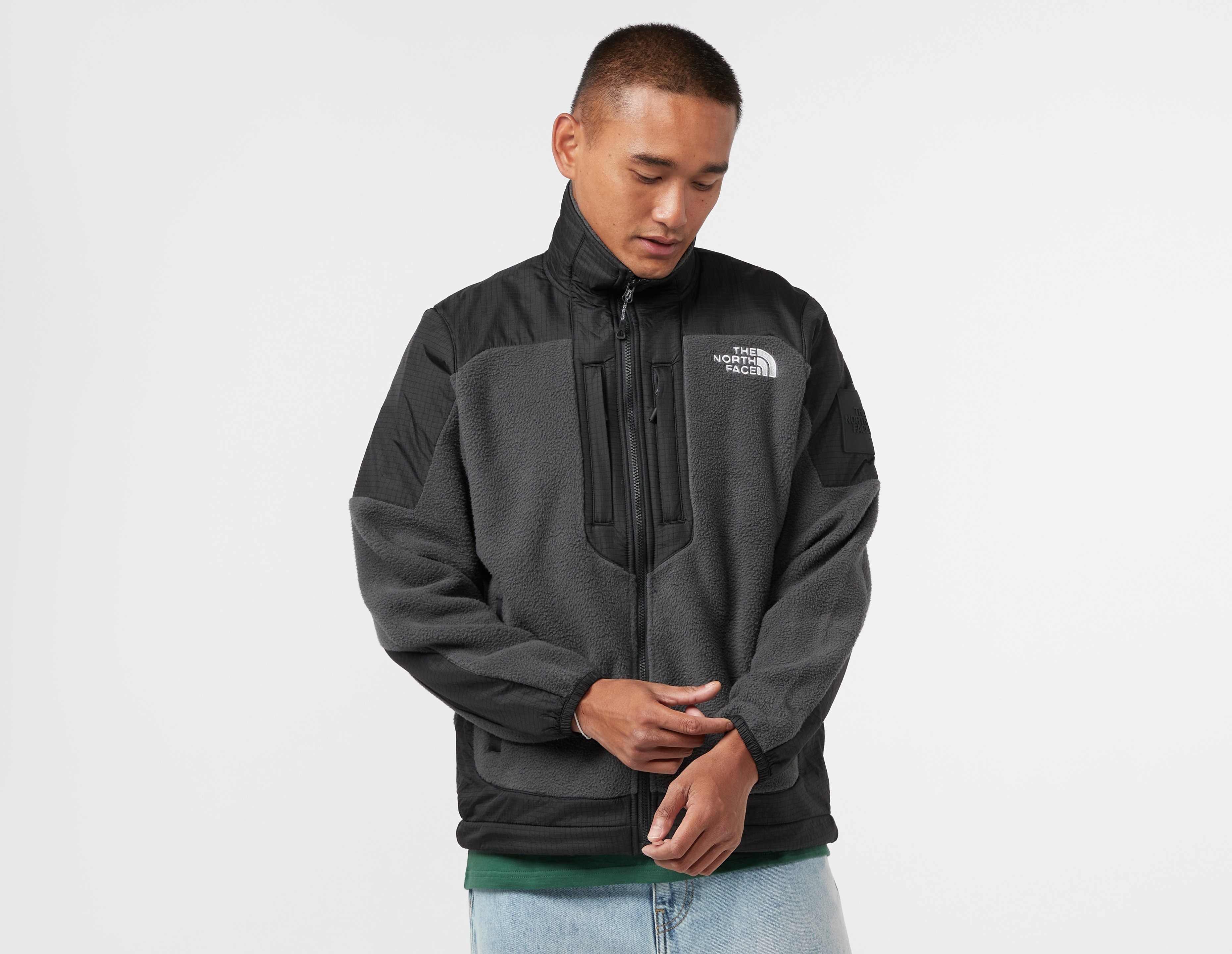 Healthdesign? | Grey The North Face Fleeski Y2K Jacket | t-shirt a