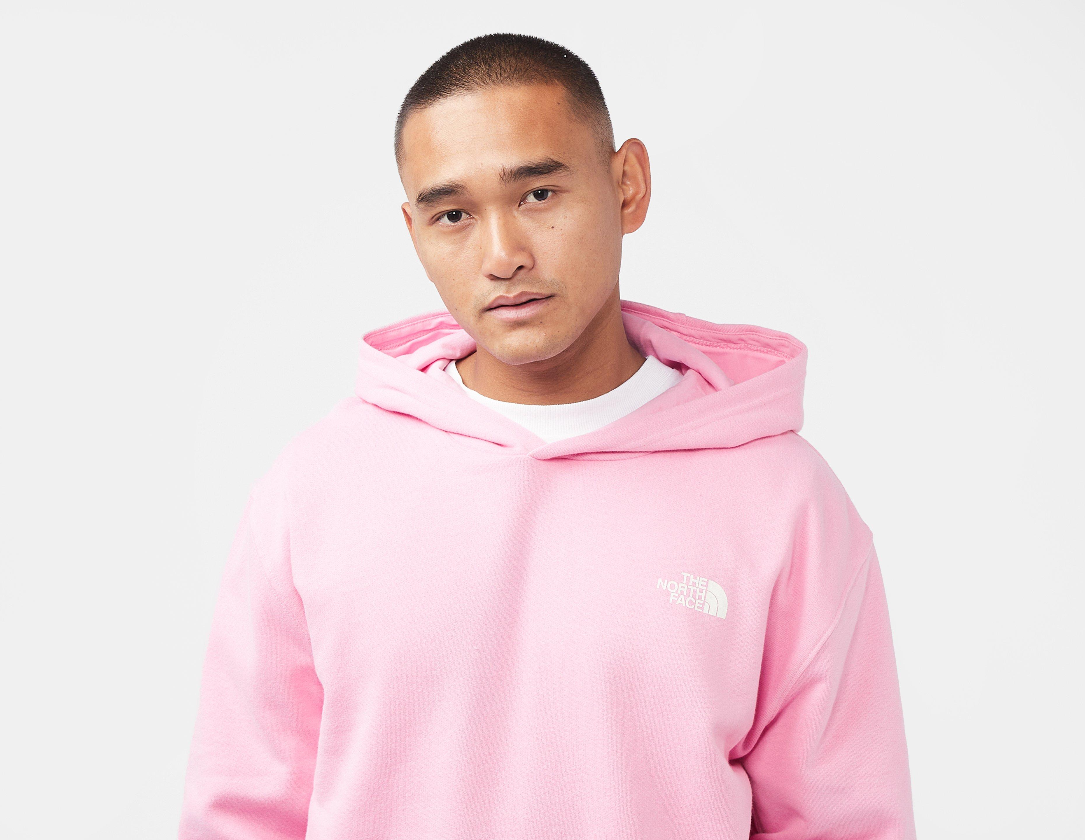 Pink north shop face hoodie mens