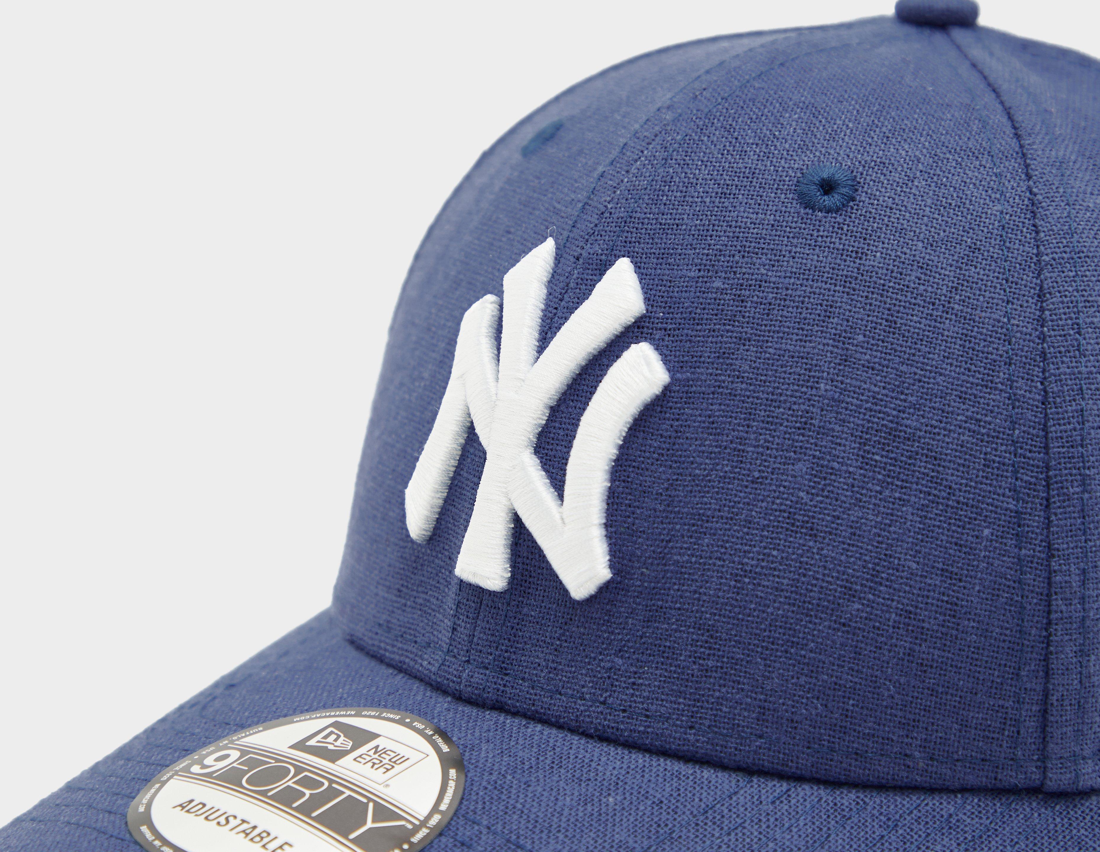 New Era New York Yankees Brown White Linen Edition 9Forty Strapback Hat, CURVED HATS, CAPS