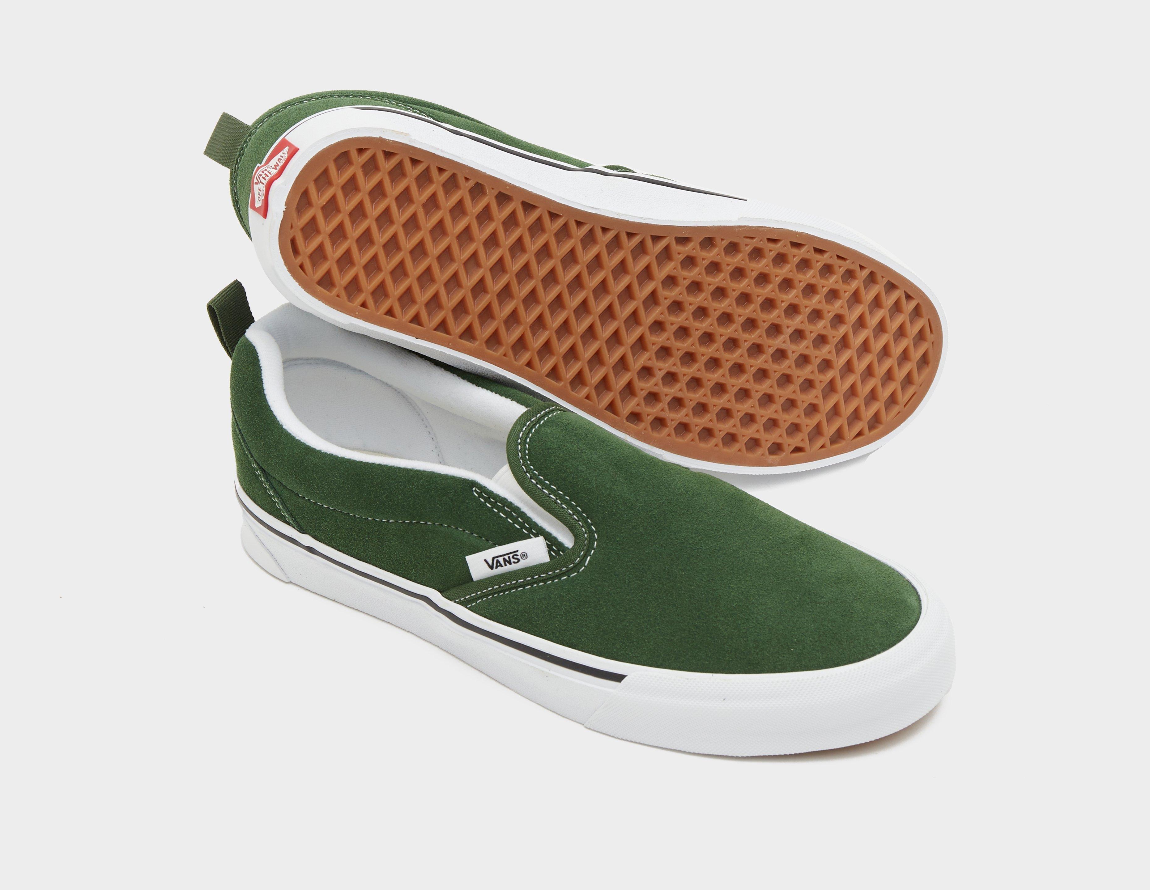 Green vans best sale slip on