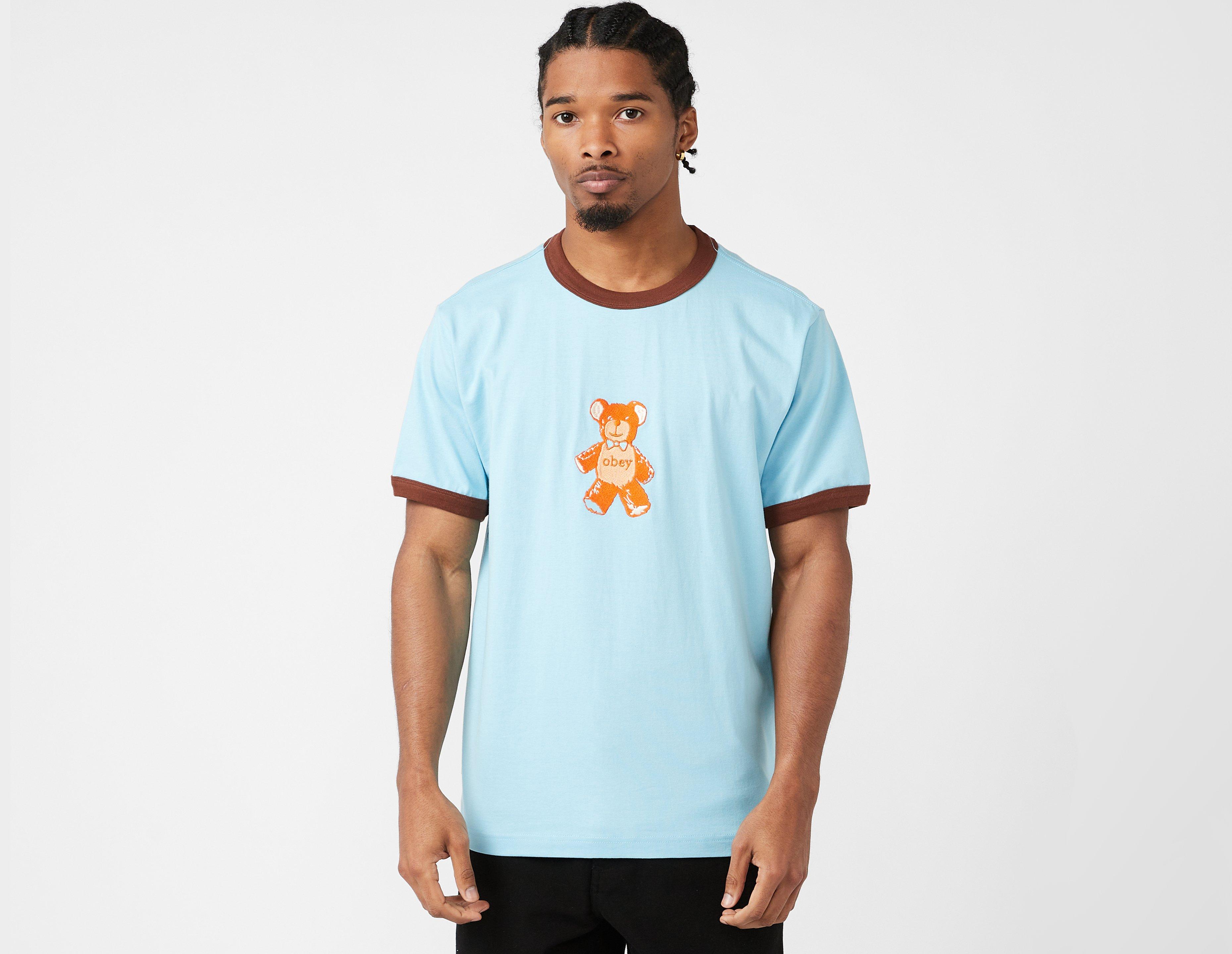 Shirt Blue - Gräddvit med | Healthdesign? i öga tryck - t-shirt mystiskt Ted Obey Ringer T