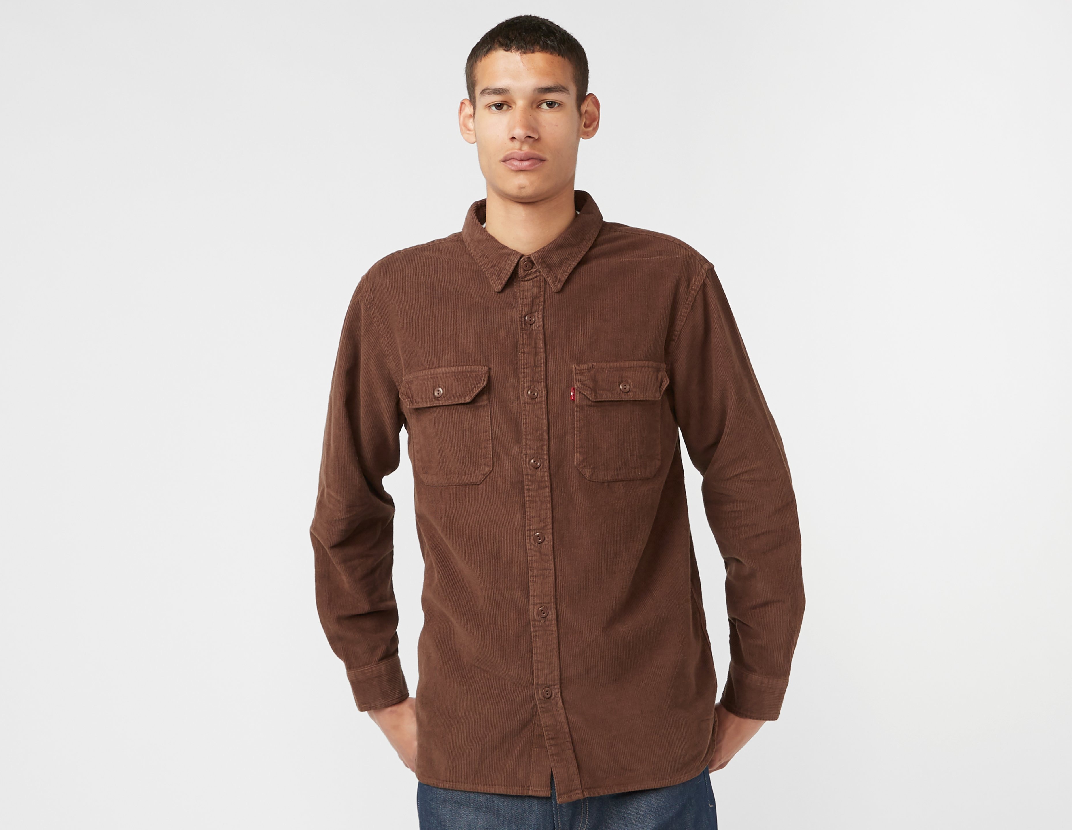 levi's jackson worker shirt, brown