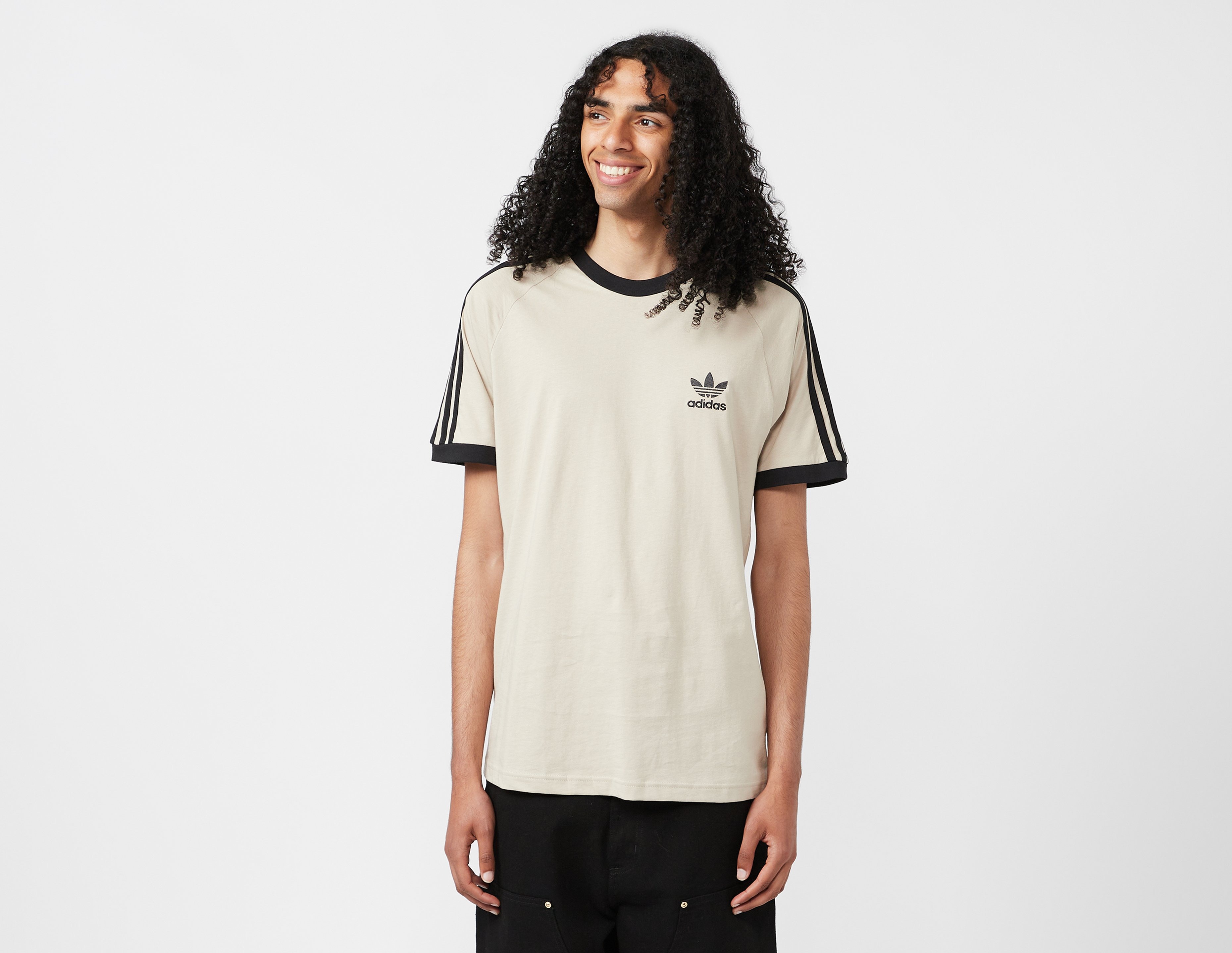 Adidas originals t shirt best sale 3 stripes