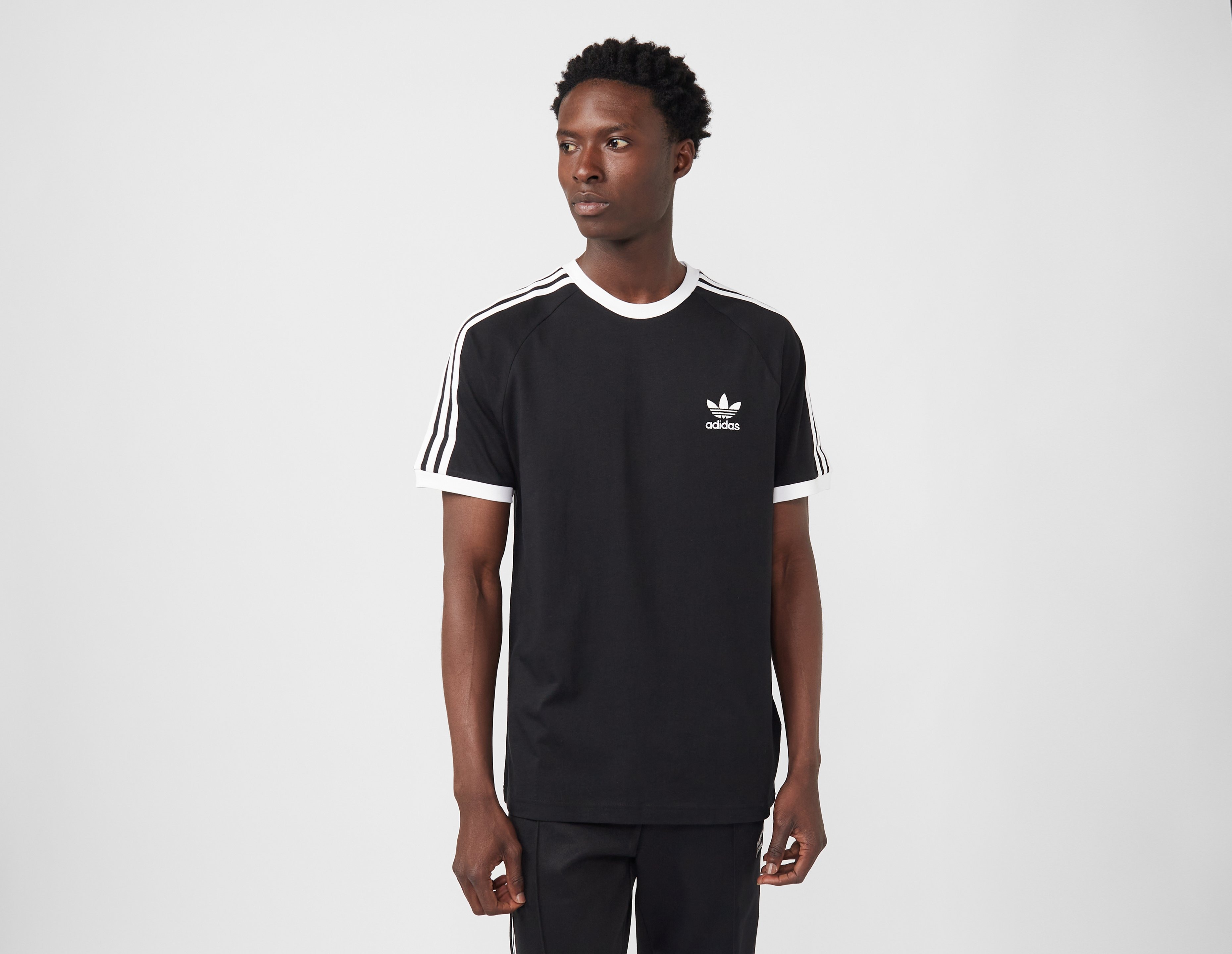 Black adidas Originals 3-Stripes California T-Shirt | size?