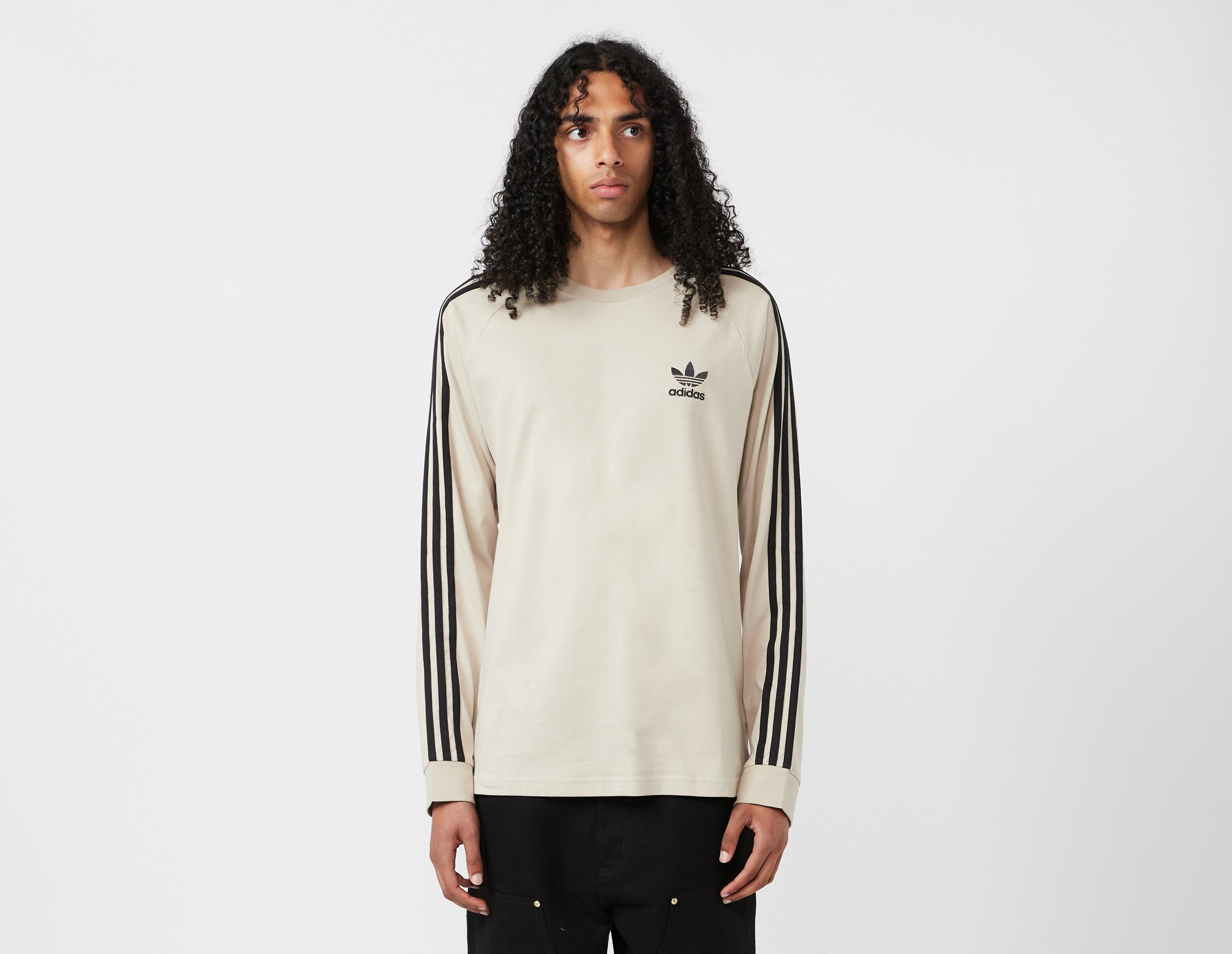 Adidas originals authentic three stripe hot sale high neck sweatshirt in yellow