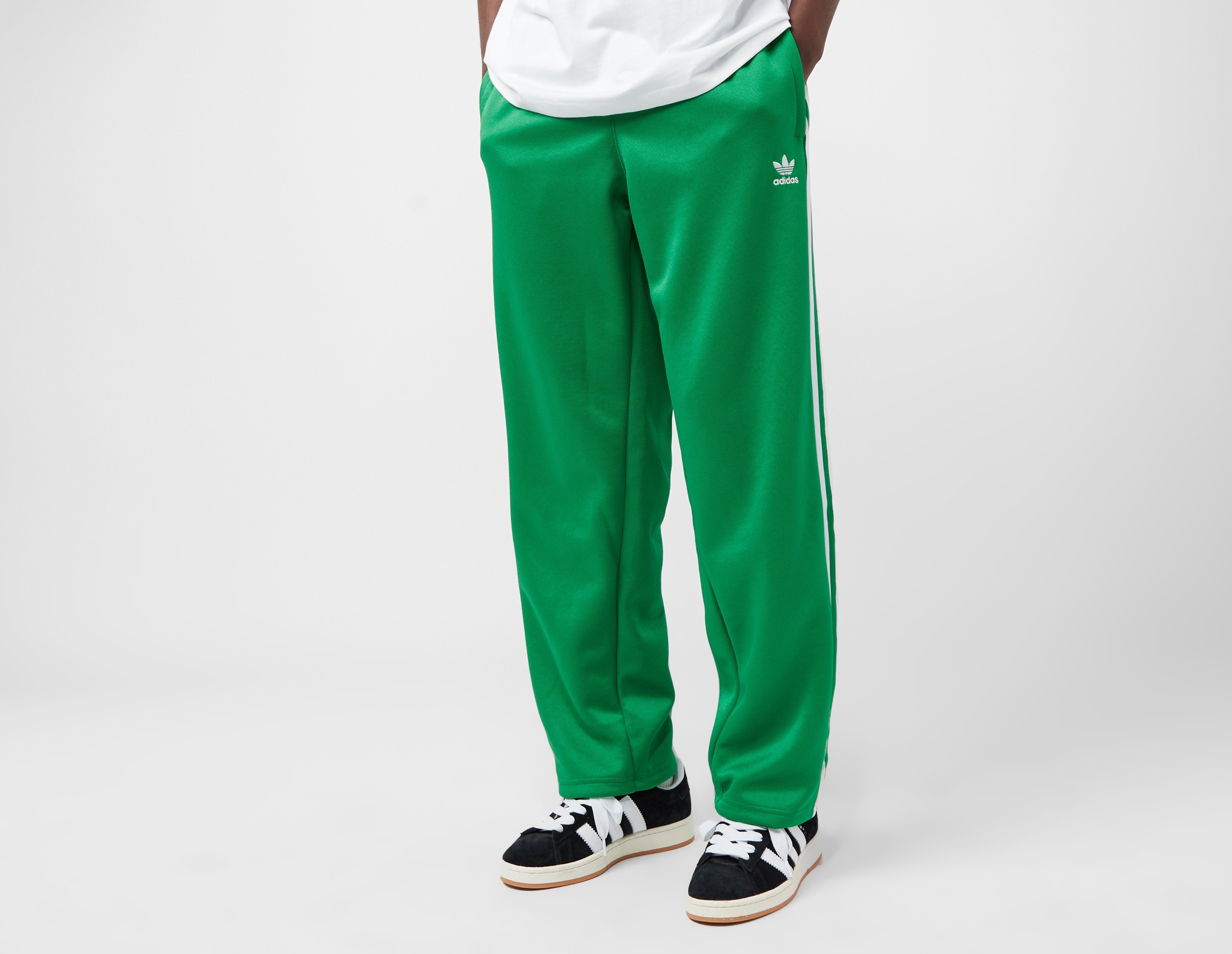 Green adidas Originals Adicolor Classics+ Wide Leg Track Pants size