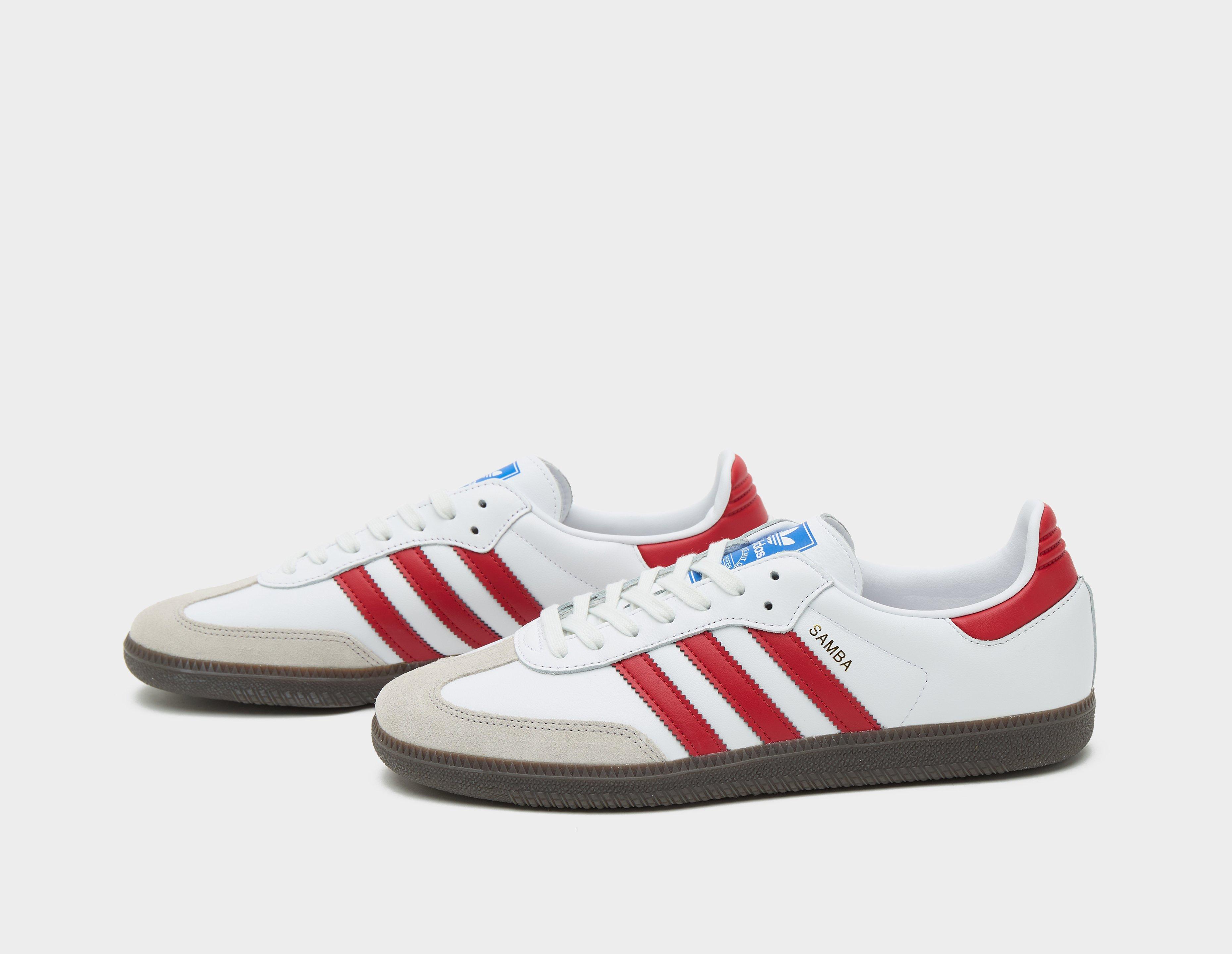 Adidas samba white discount red