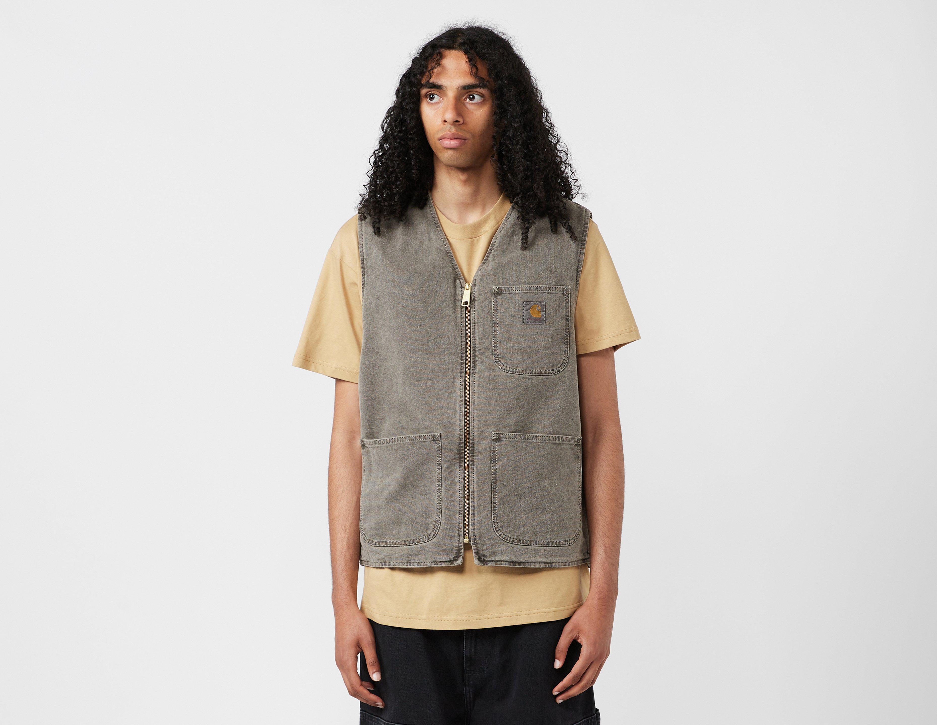 carhartt vest, double knee, stussy cap-