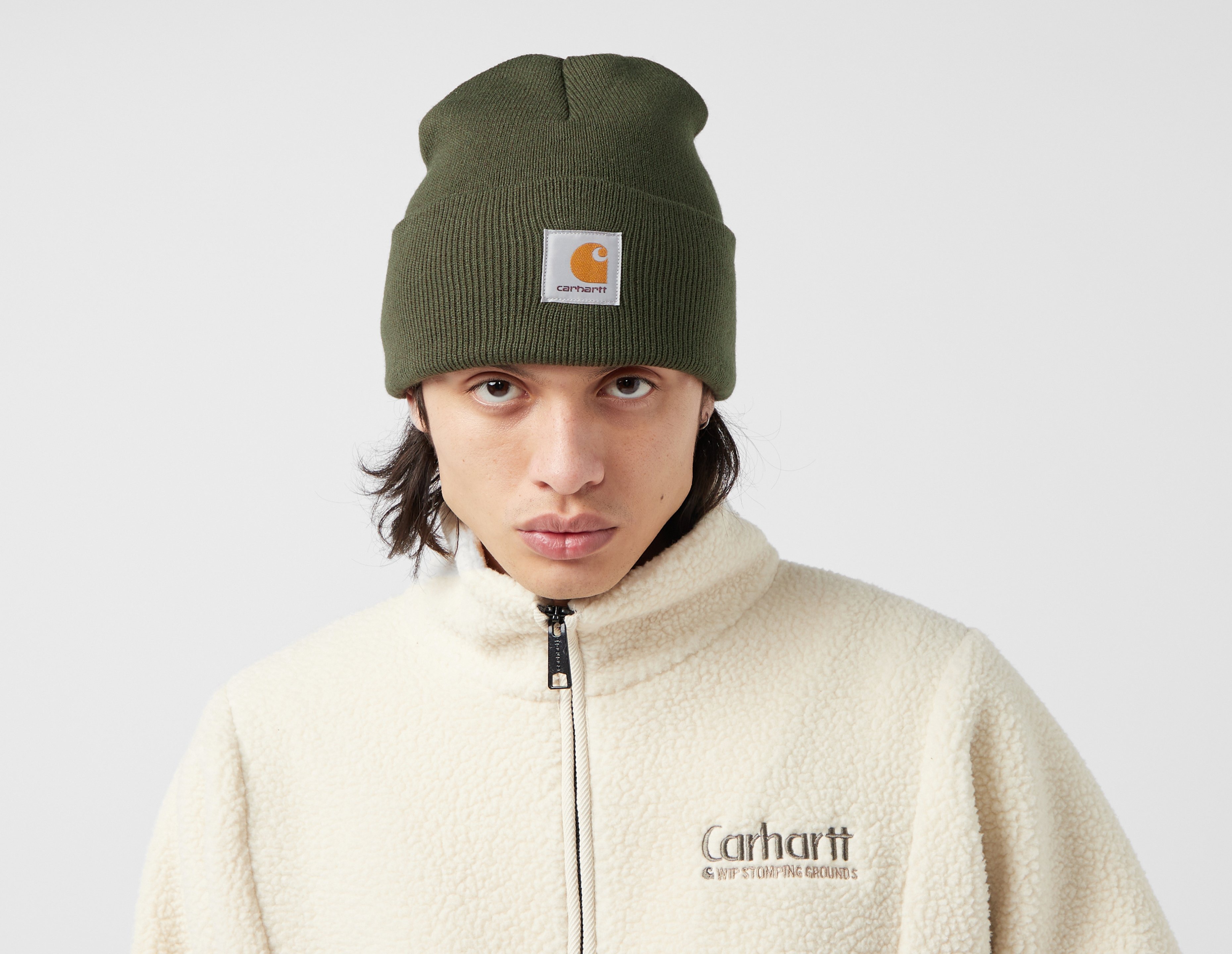 hunter green carhartt beanie