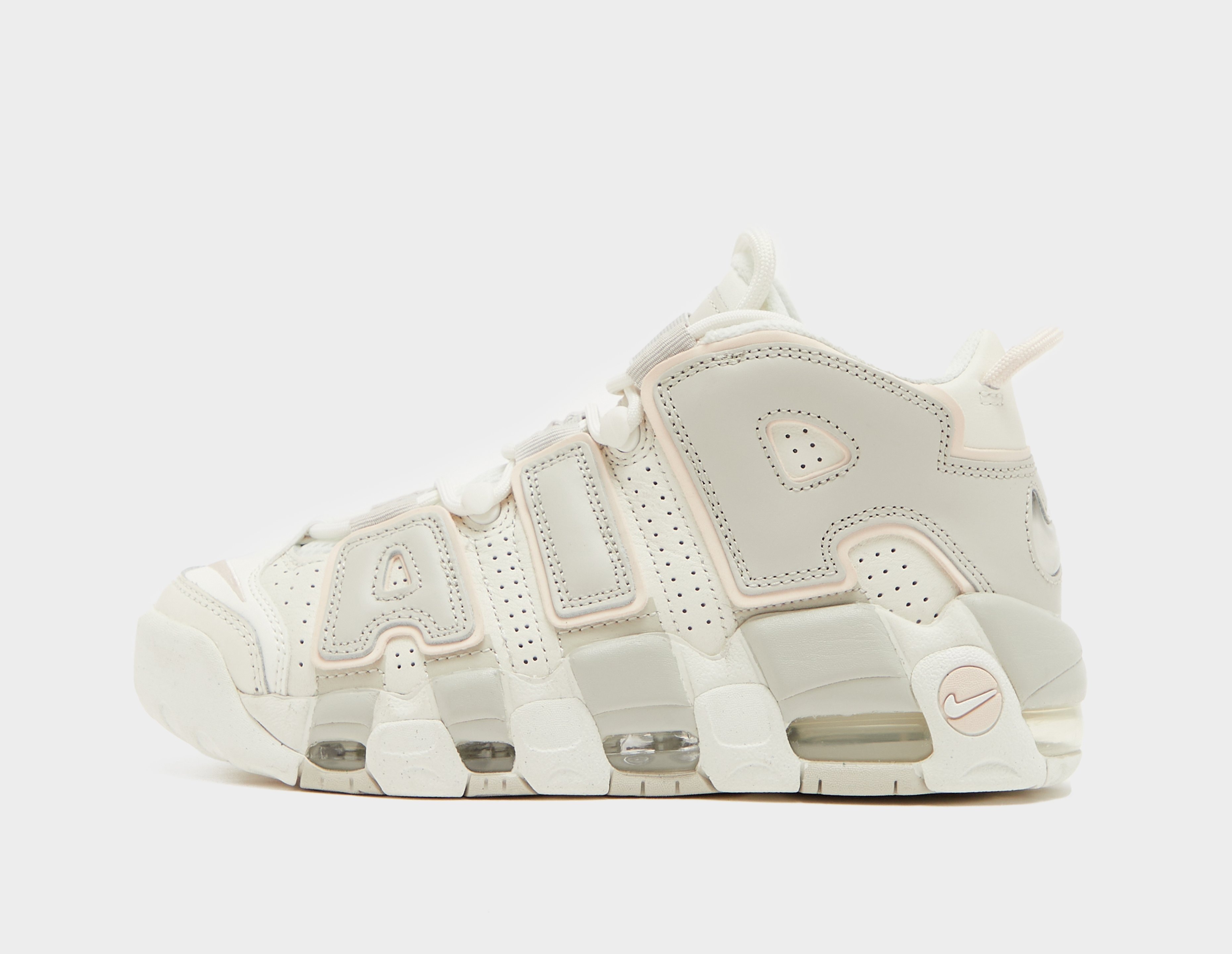 White Nike Air More Uptempo Women s size