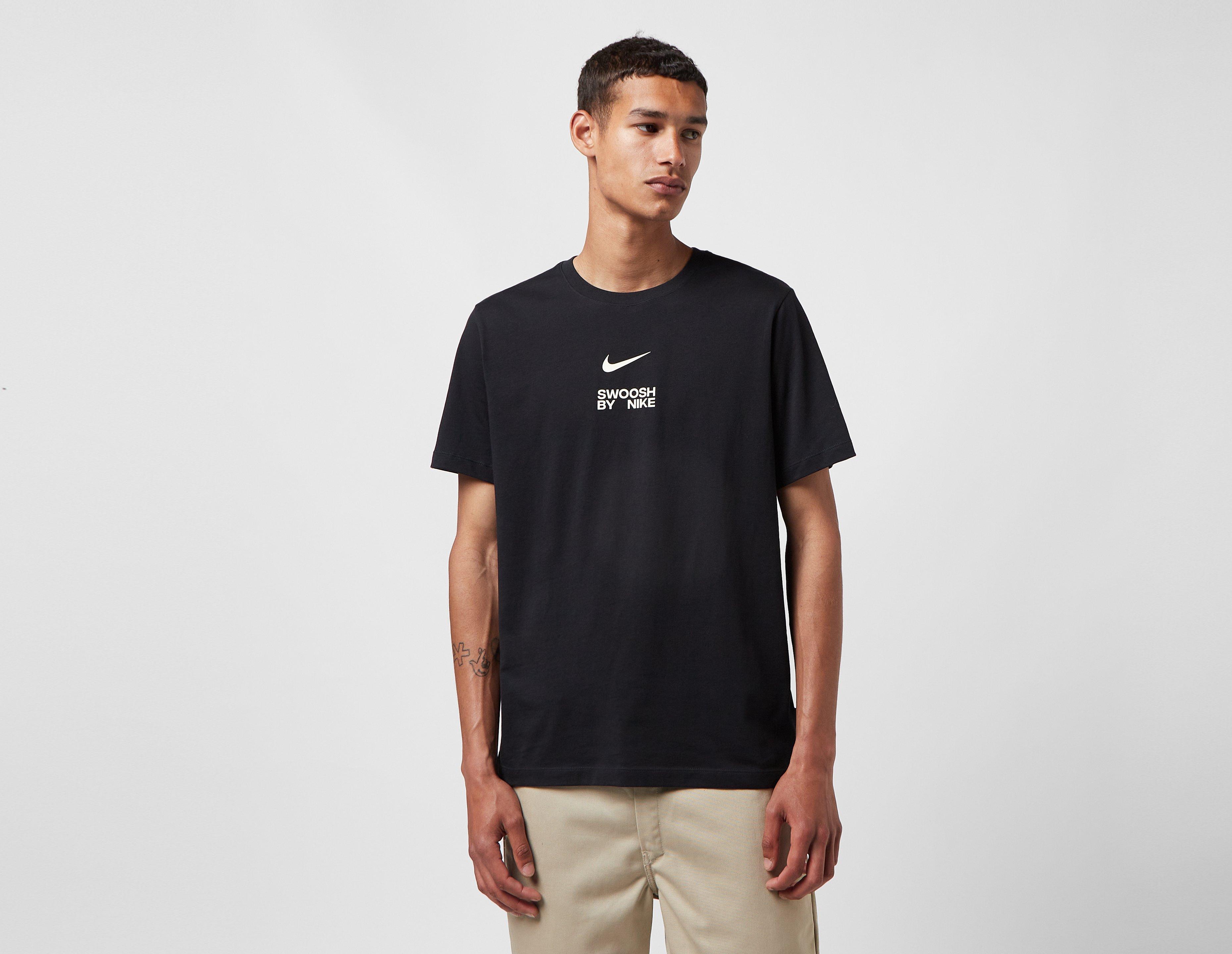 Black nike shirt with white swoosh new arrivals