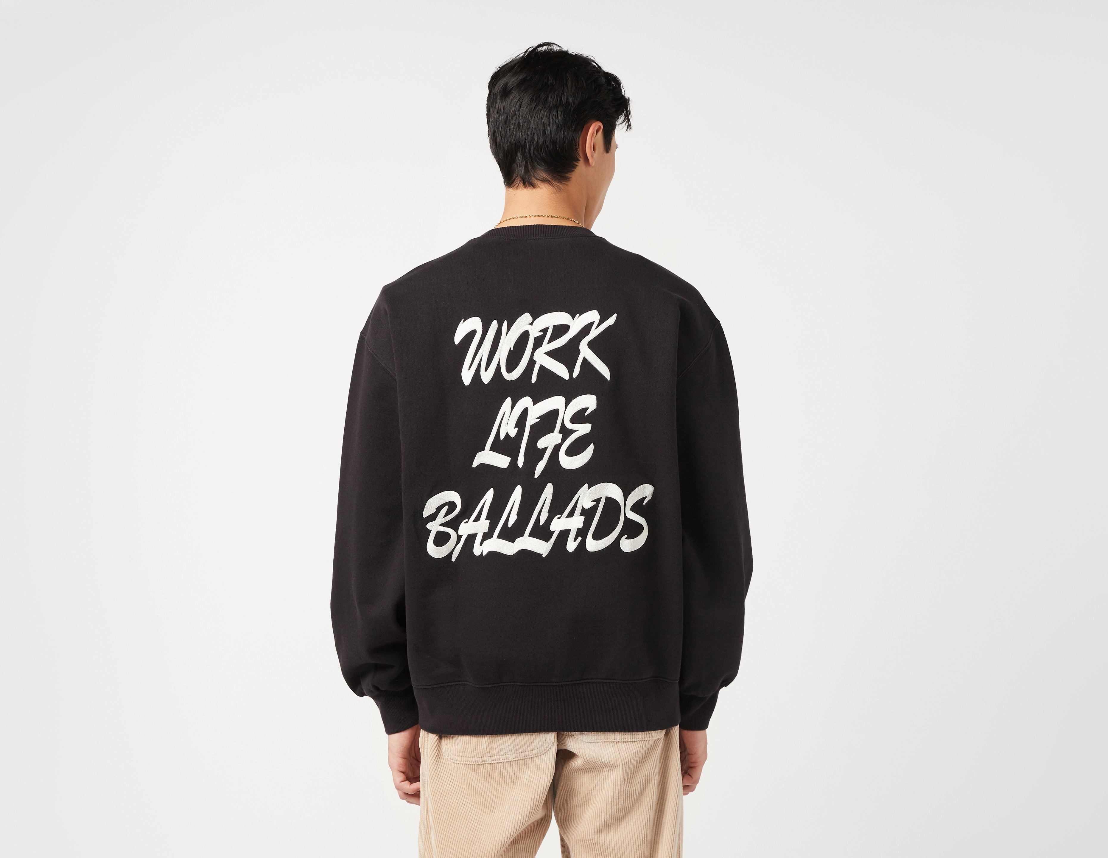 美品。Carhartt wip WORK VARSITY SWEATSHIRT Black Carhartt WIP Work Varsity Sweatshirt | size?