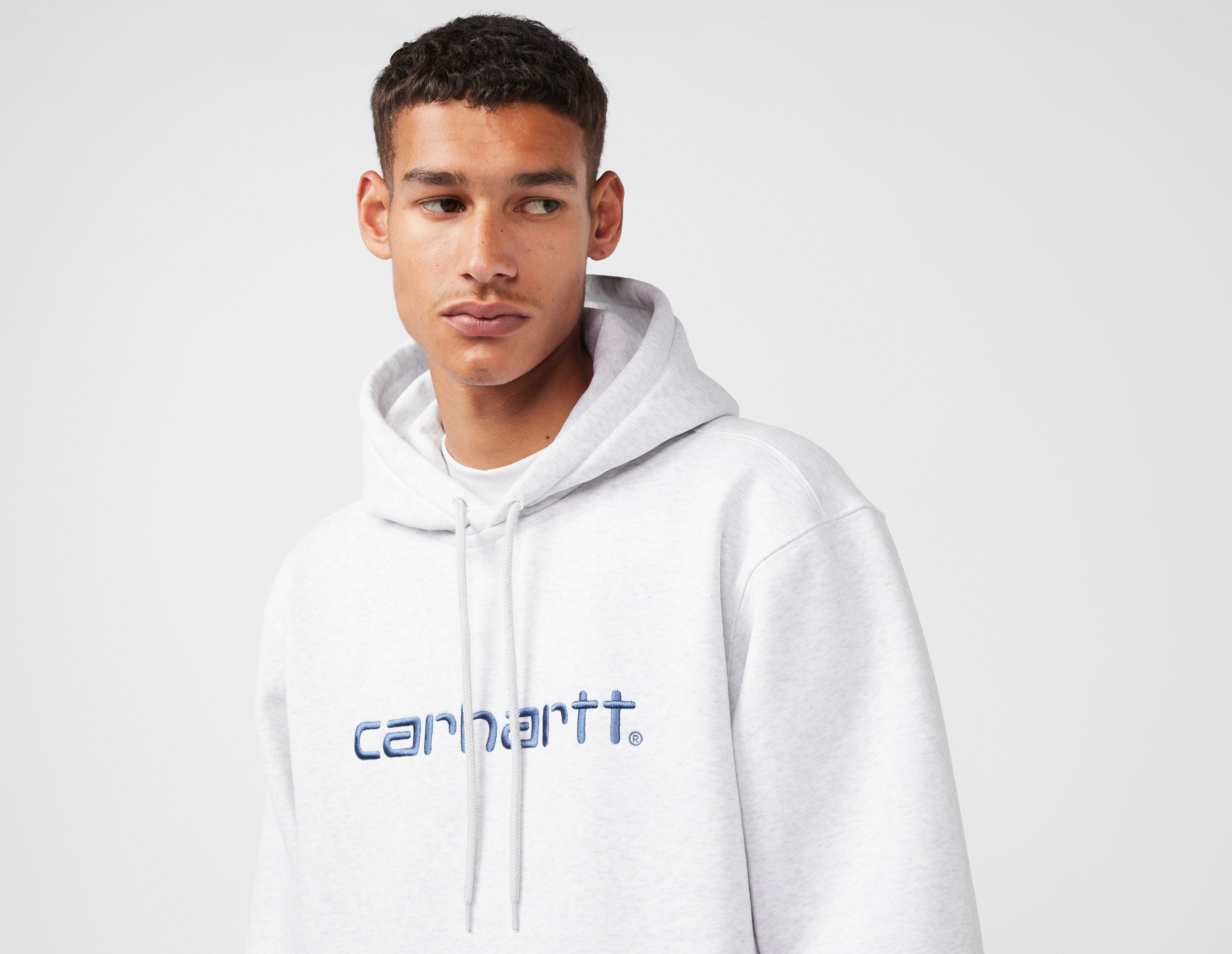 Grey Carhartt WIP Script Hoodie | Ports V T-Shirt mit Logo-Print