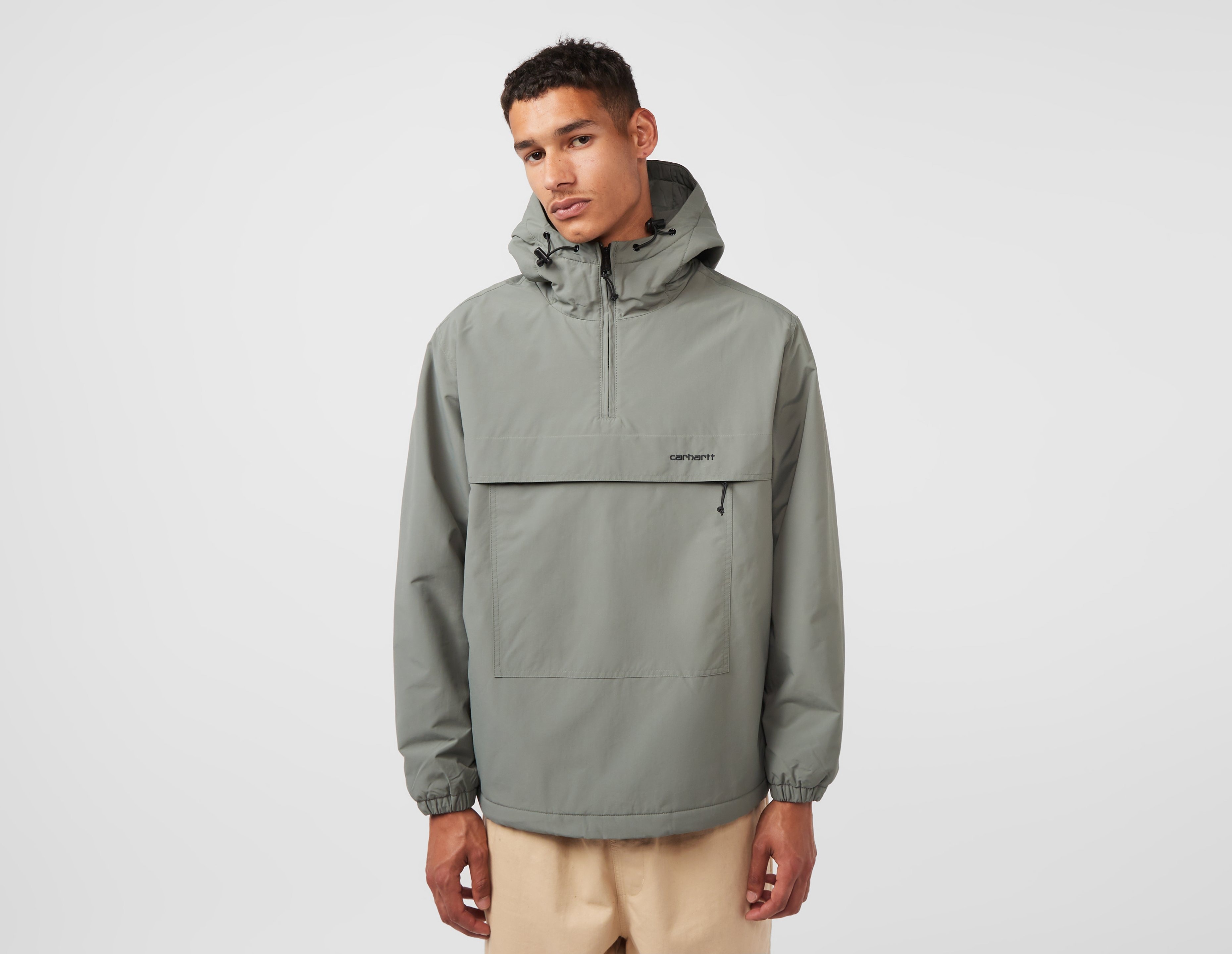 Green Carhartt WIP Windbreaker Pullover soft Jacket | salvatore