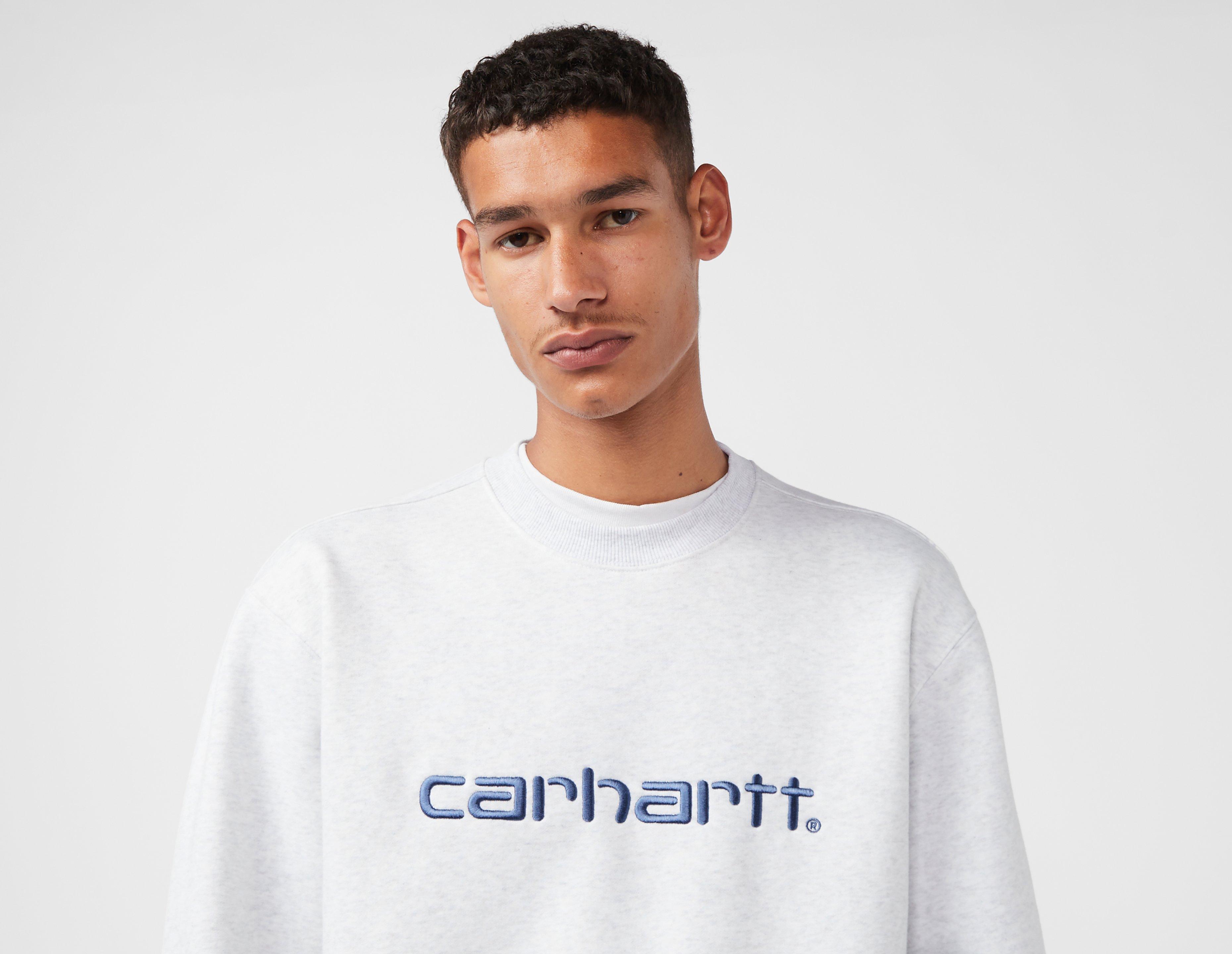 Half Zipper Polo Neck Sweatshirt indigo | Grey Carhartt WIP Script