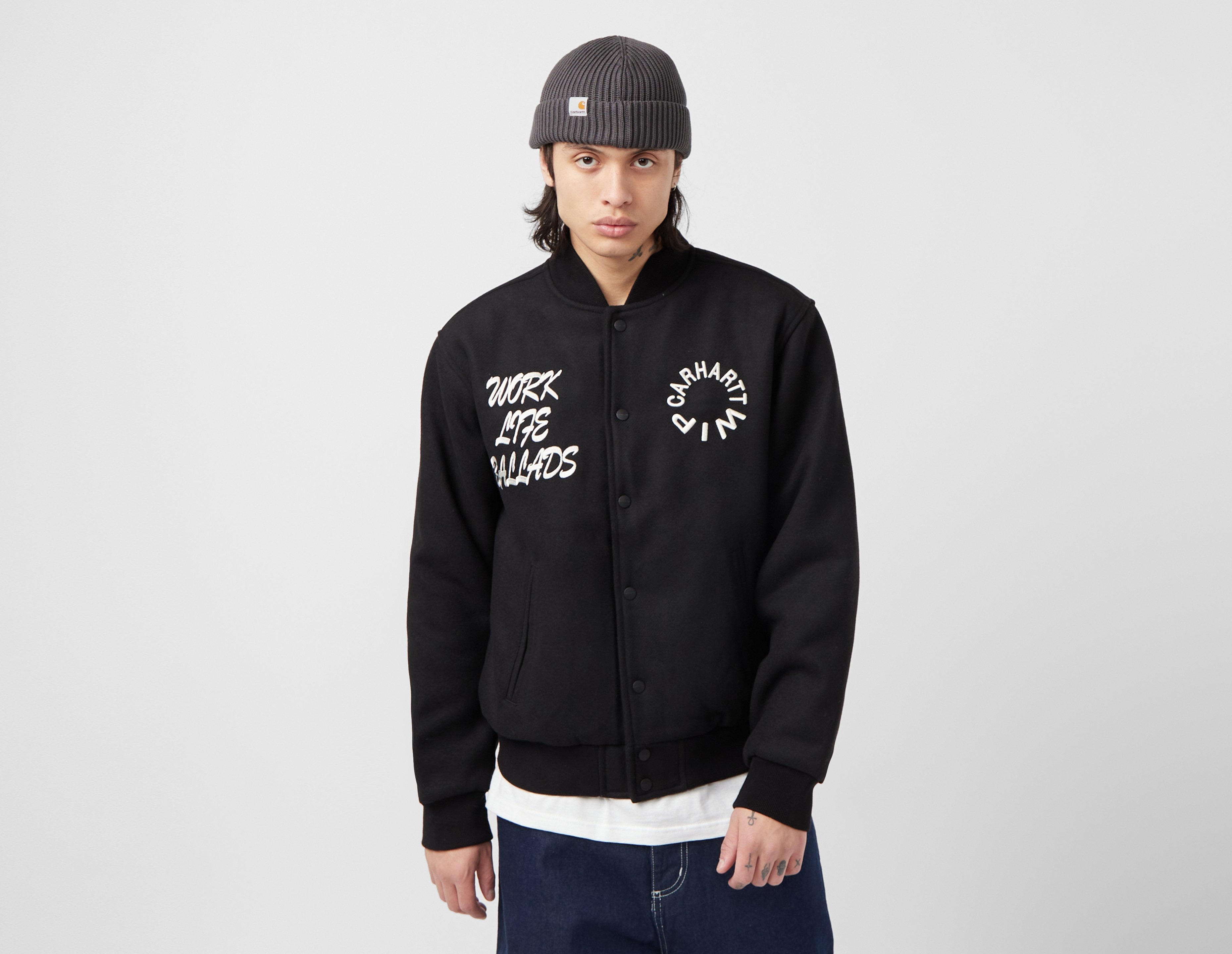 Black Carhartt WIP Work Varsity Jacket | size?