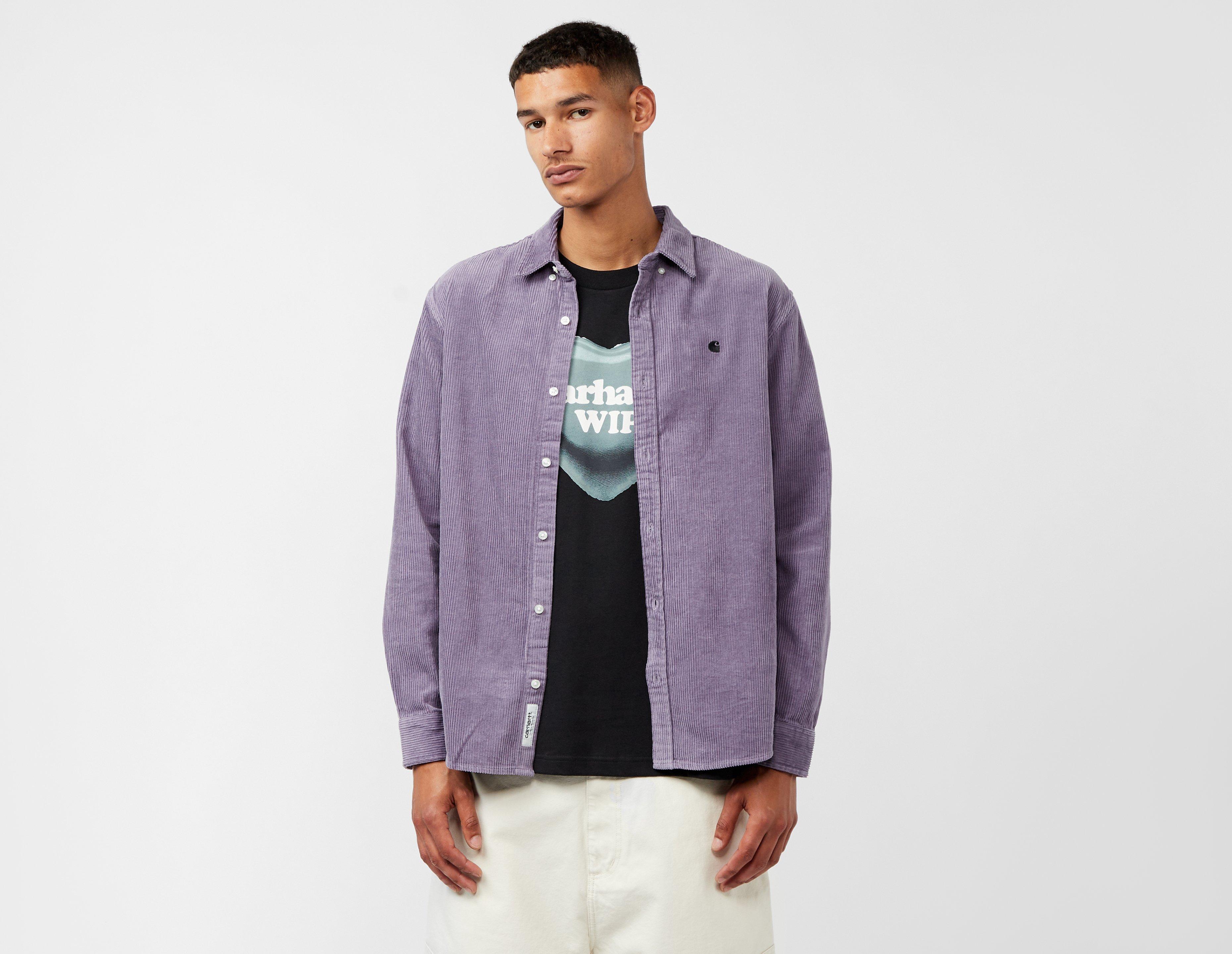 Healthdesign? | Purple Carhartt WIP Madison Cord Long Sleeve Shirt