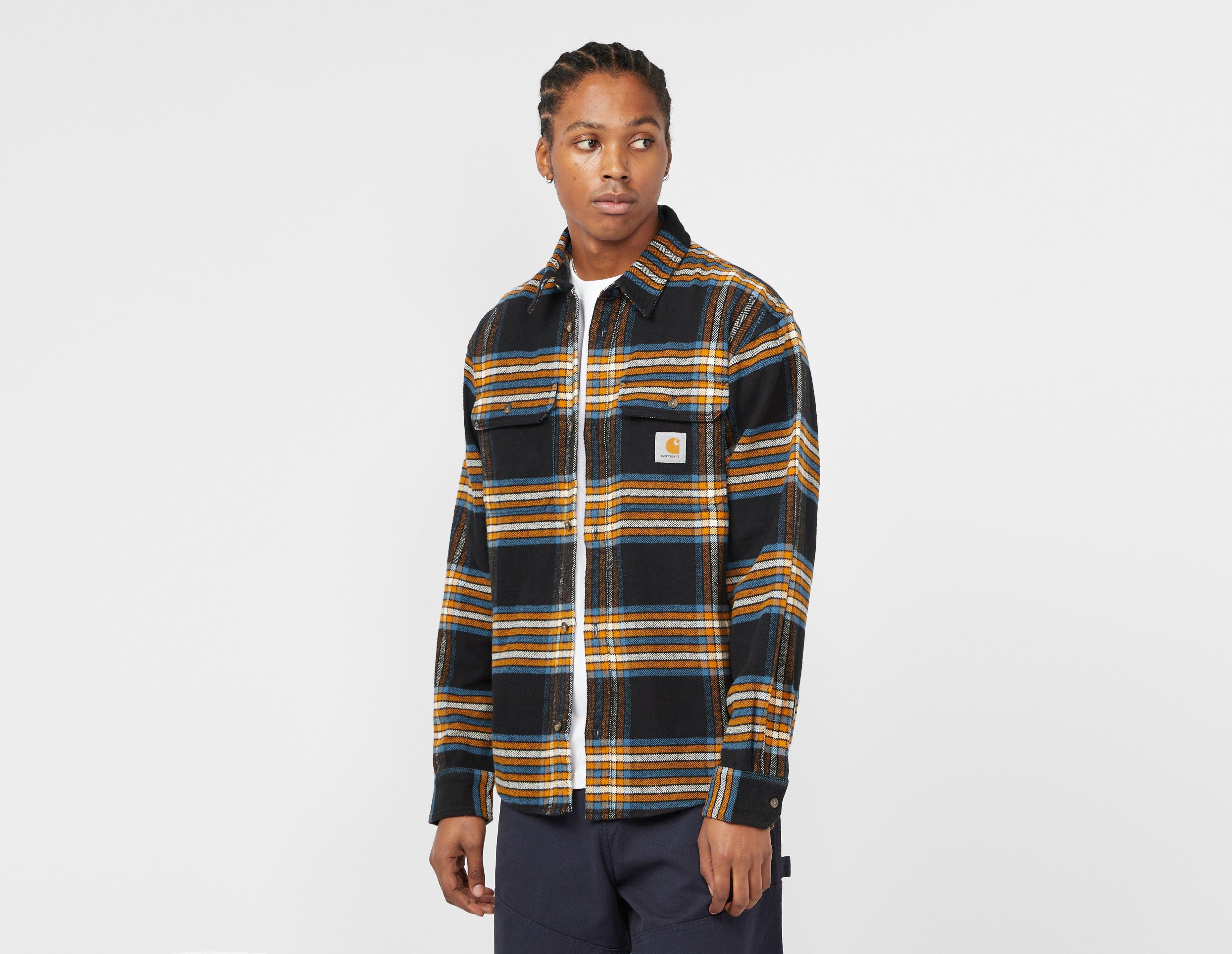 Black Hawkins checked cotton-herringbone shirt, Carhartt WIP