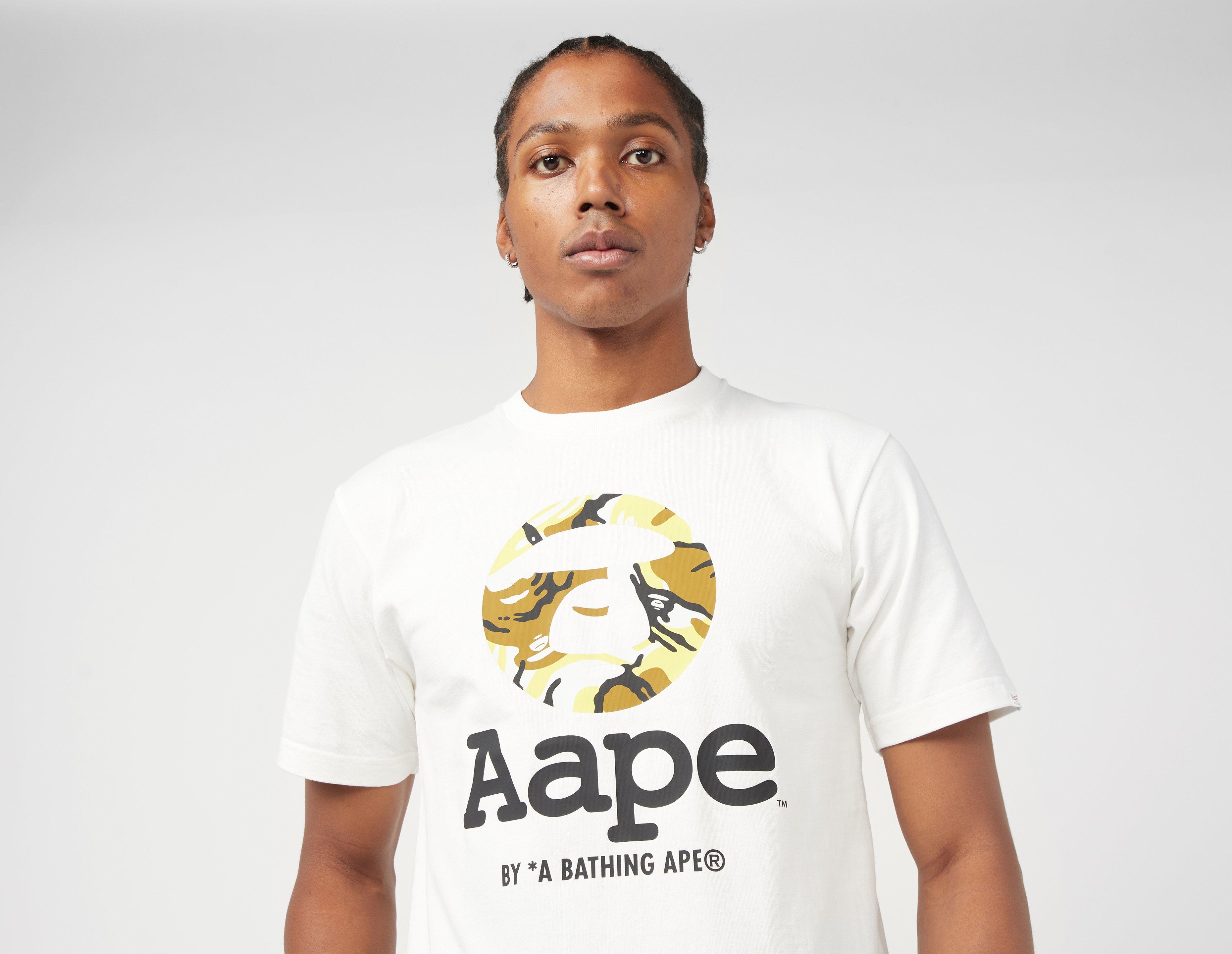 White AAPE By A Bathing Ape Moonface Camo T-Shirt | size?