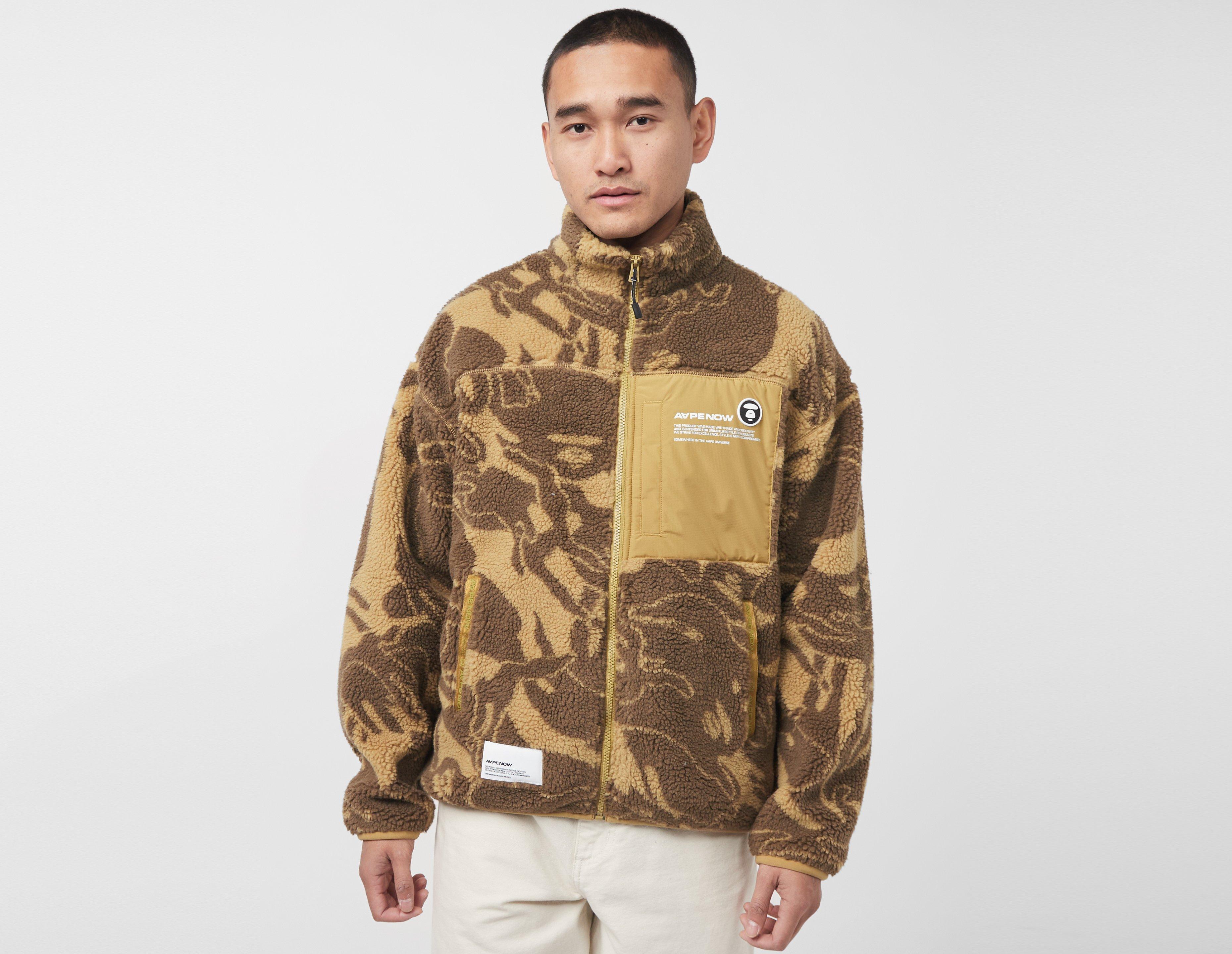 Brown AAPE By A Bathing Ape Camo Fleece Jacket | size?