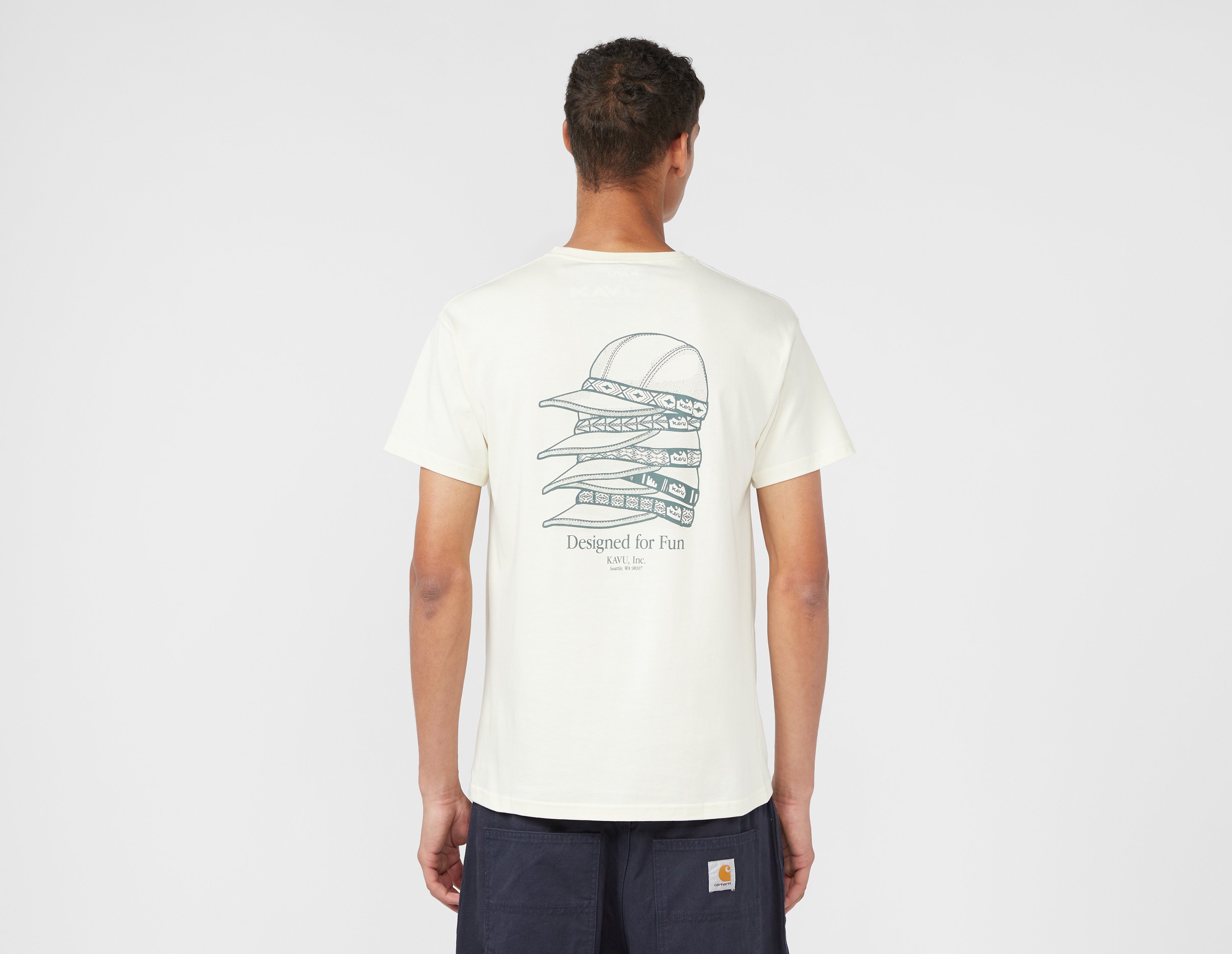 White Kavu Stackcap T-Shirt | size?