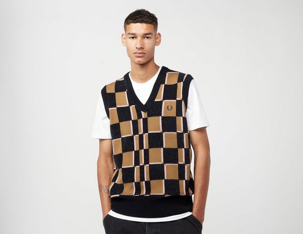 Fred Perry Checkerboard Knit Vest