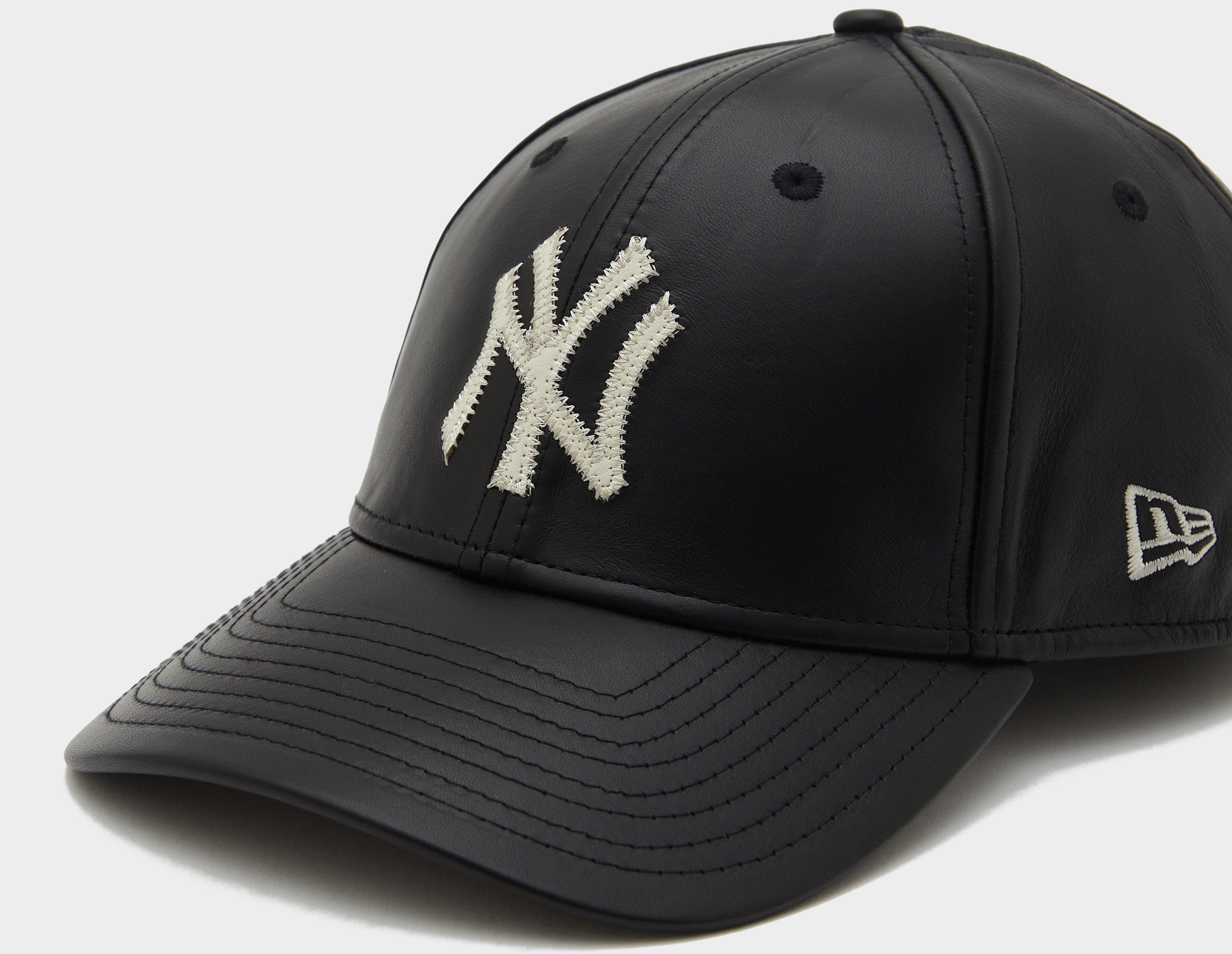 Black New Era MLB 9FORTY New York Yankees Leather Cap | size?