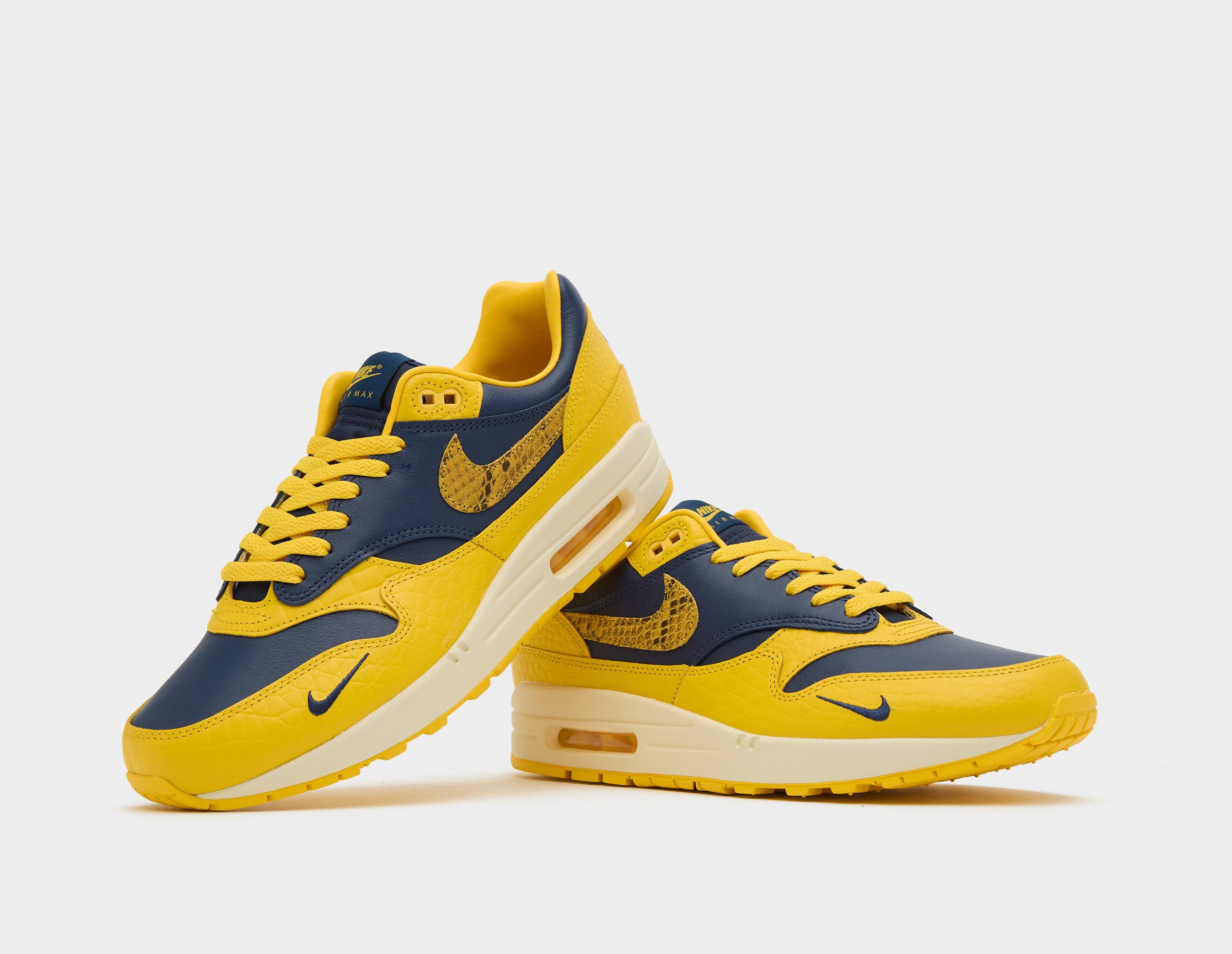 Nike air max 1 clearance blue yellow