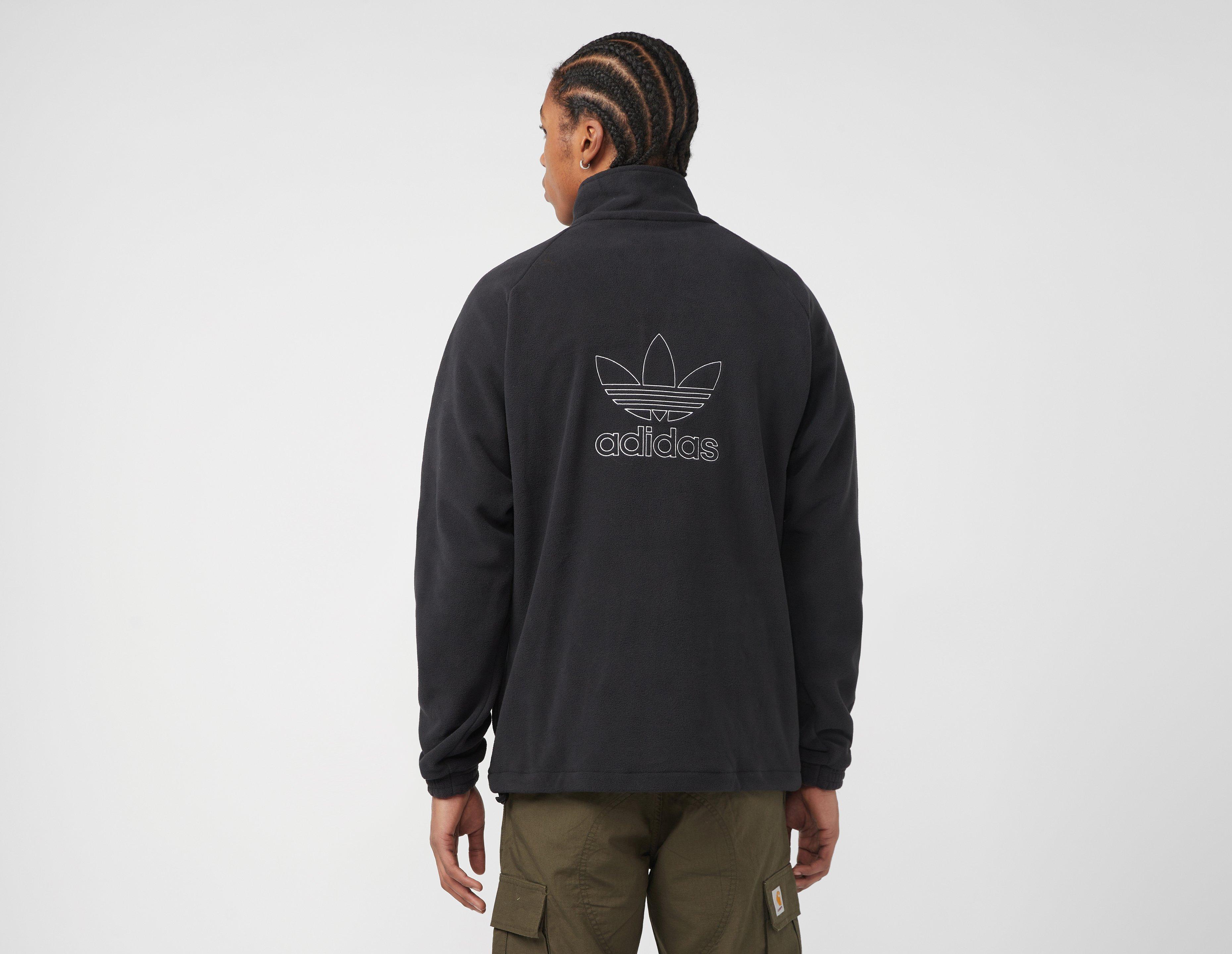 Black adidas Originals Trefoil 1/2 Zip Fleece | Healthdesign