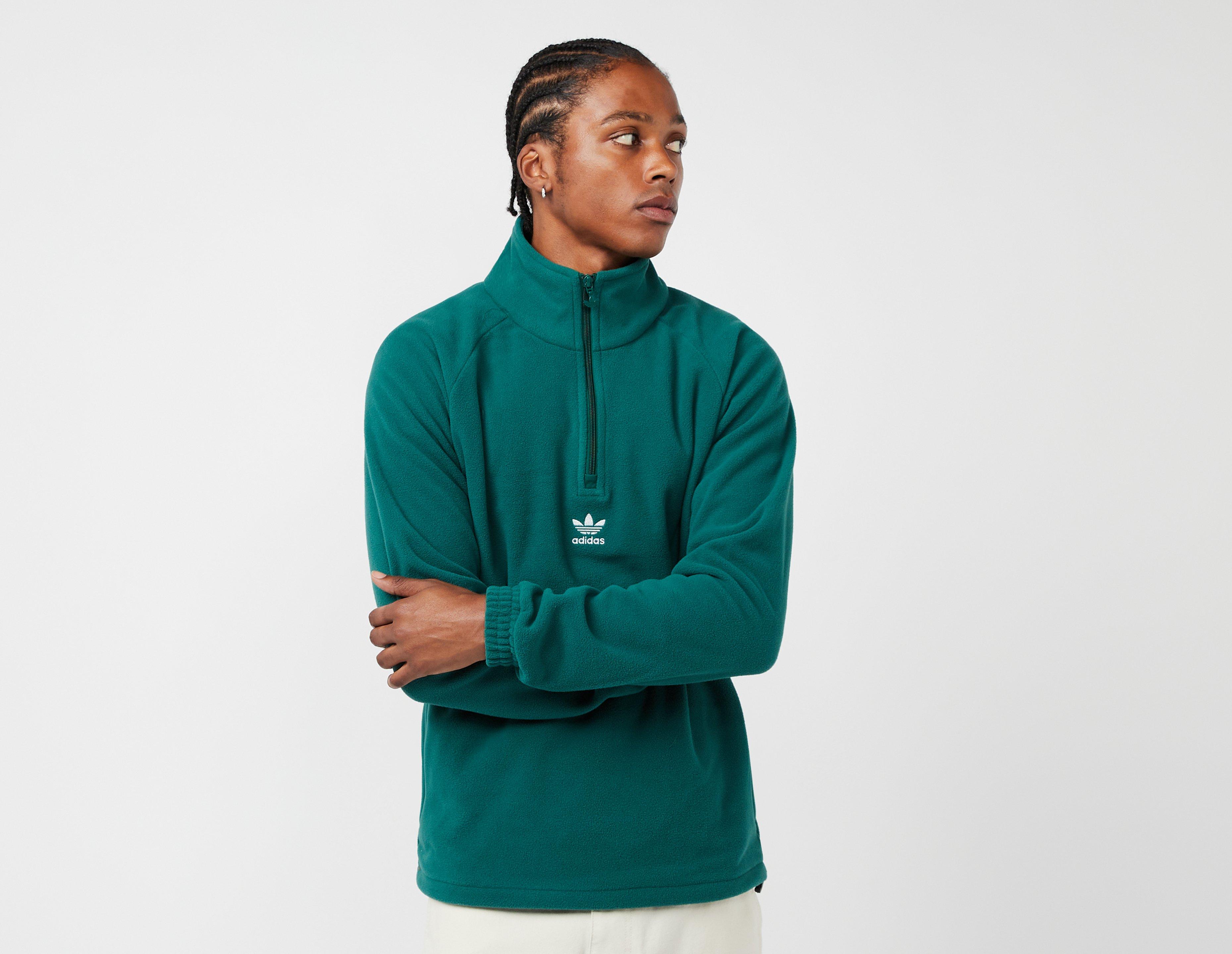 Adidas originals trefoil on sale half zip hoodie