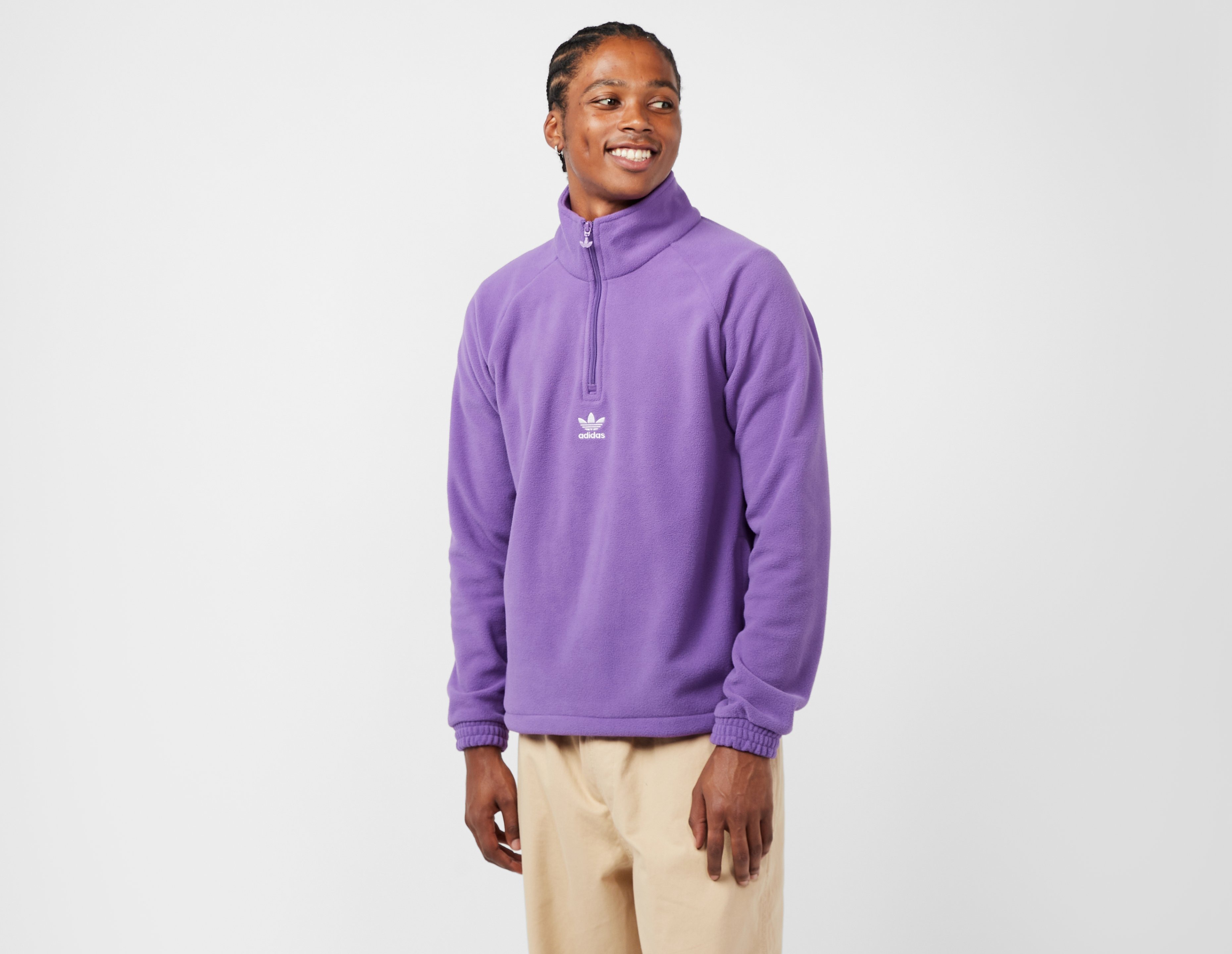 kith adidas hoodie women trefoil | Purple adidas Trefoil 1/2 Zip