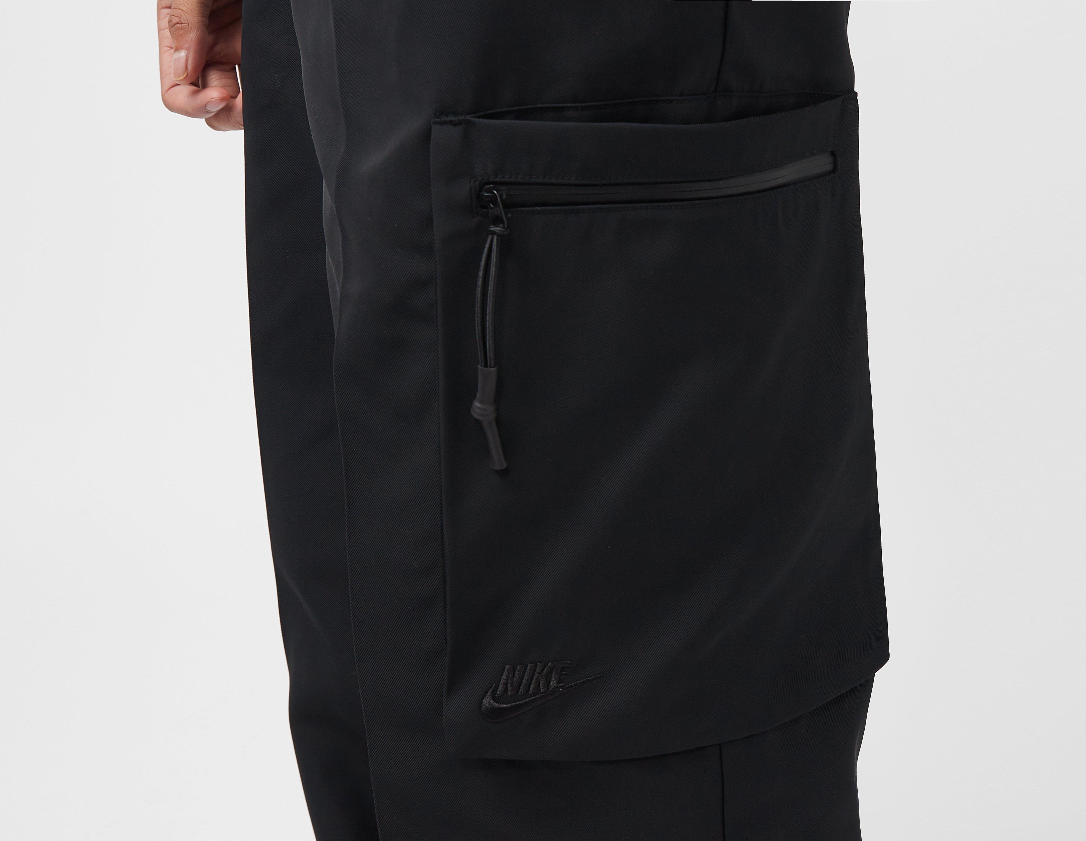 Black woven tech pack sales cargo pants